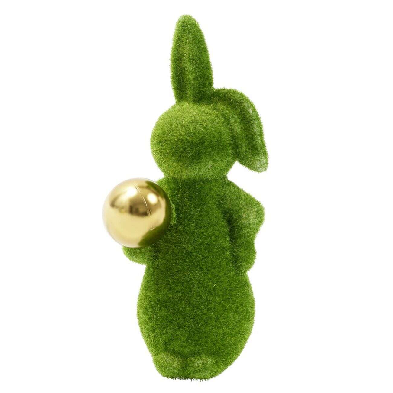 Figurine mousse lapin en gazon vert H6,5cm (3 modèles)
