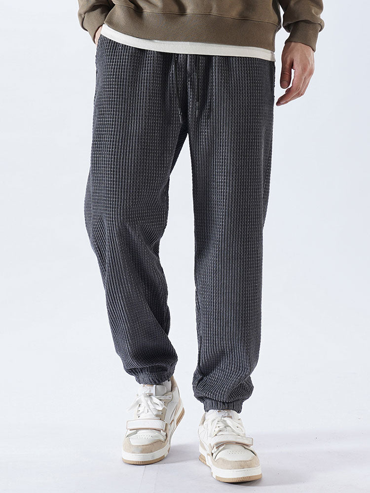 Pantalon en velours côtelé à cordon de serrage
