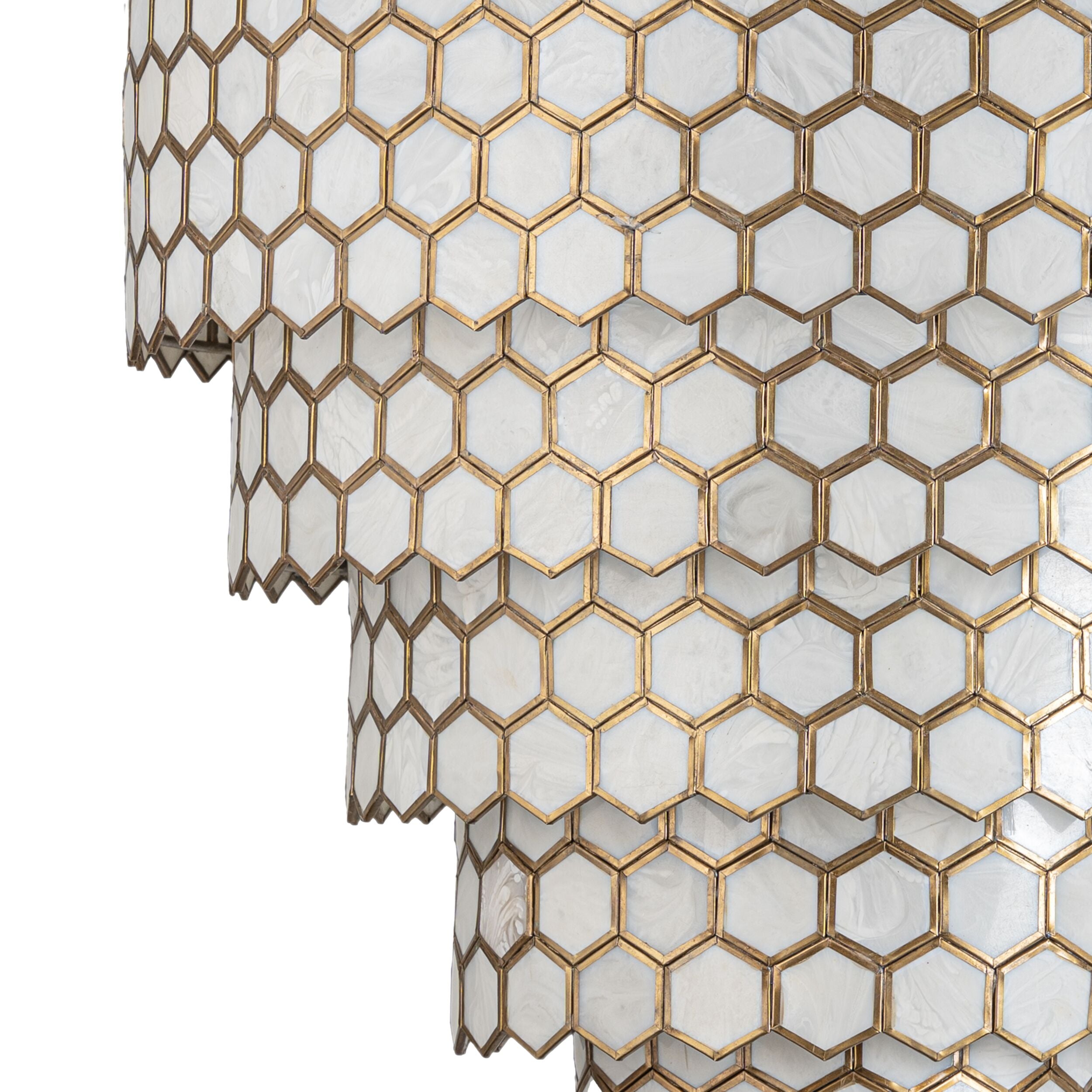 Honeycomb 5 Tier Resin Chandelier 64x66cm