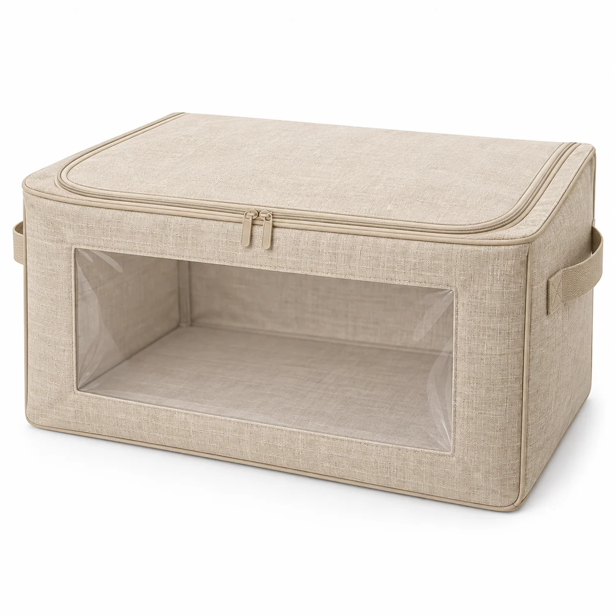 Oatmeal Windowed Bedding Storage Bag, Deep
