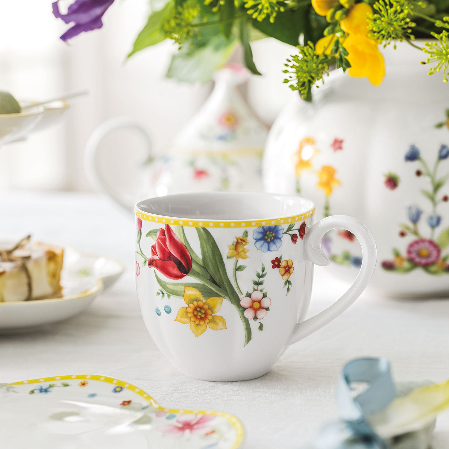 Spring Awakening Mug - Yellow, 13.2 oz, Premium Porcelain
