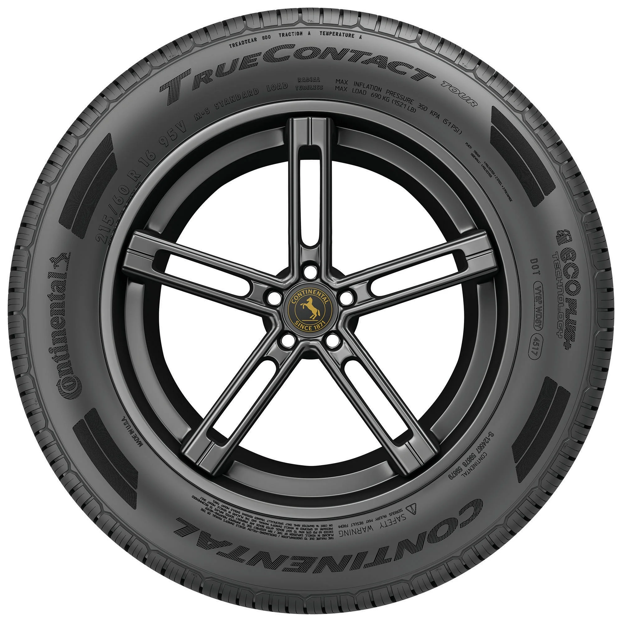 Continental Truecontact Tour All-Season 195/65R15 91H Passenger Tire