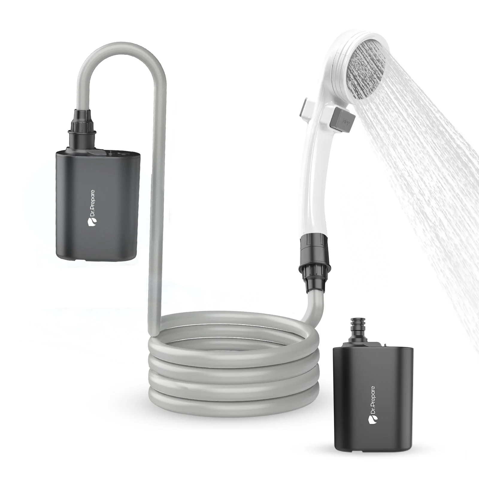 Dr.Prepare 2×8,000mAh Portable Shower Pump