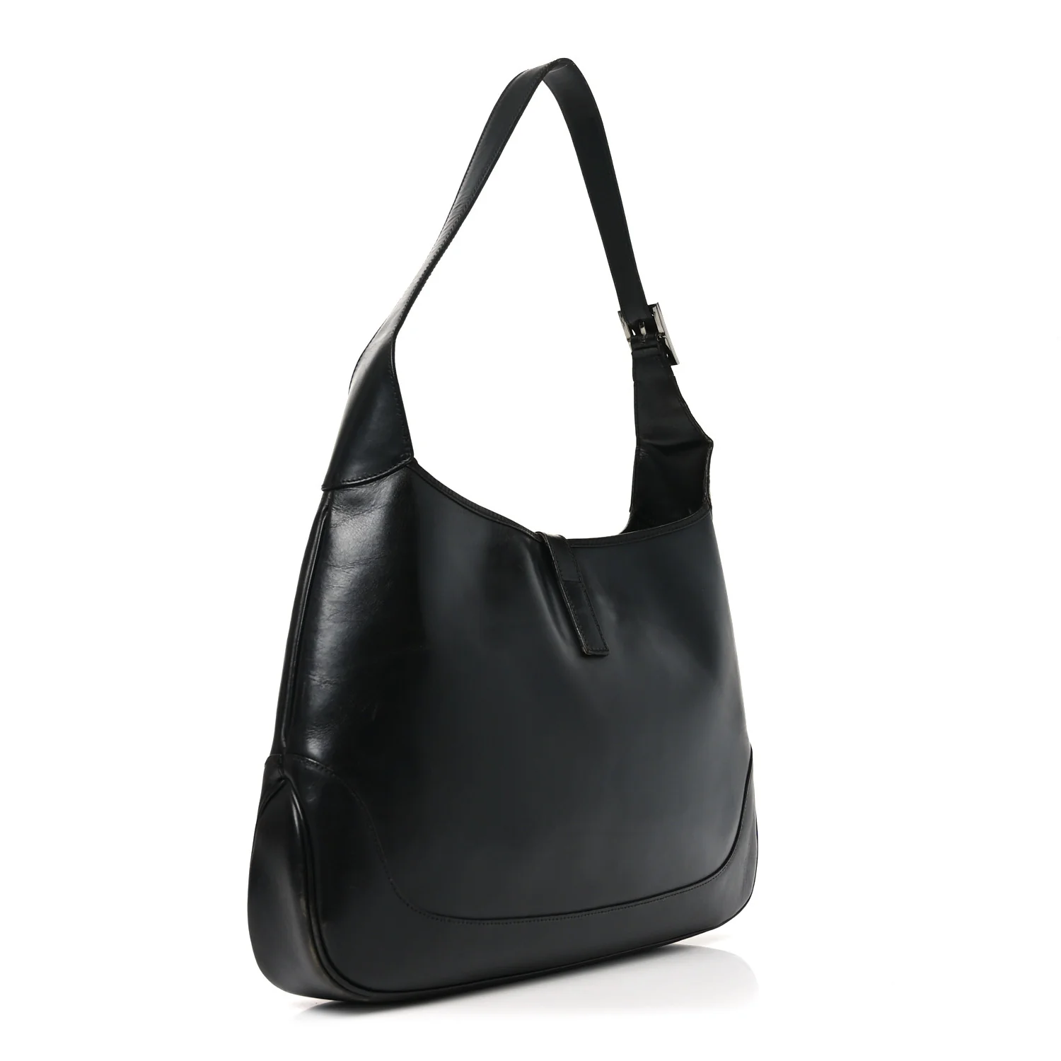 Calfskin Jackie O Hobo Black