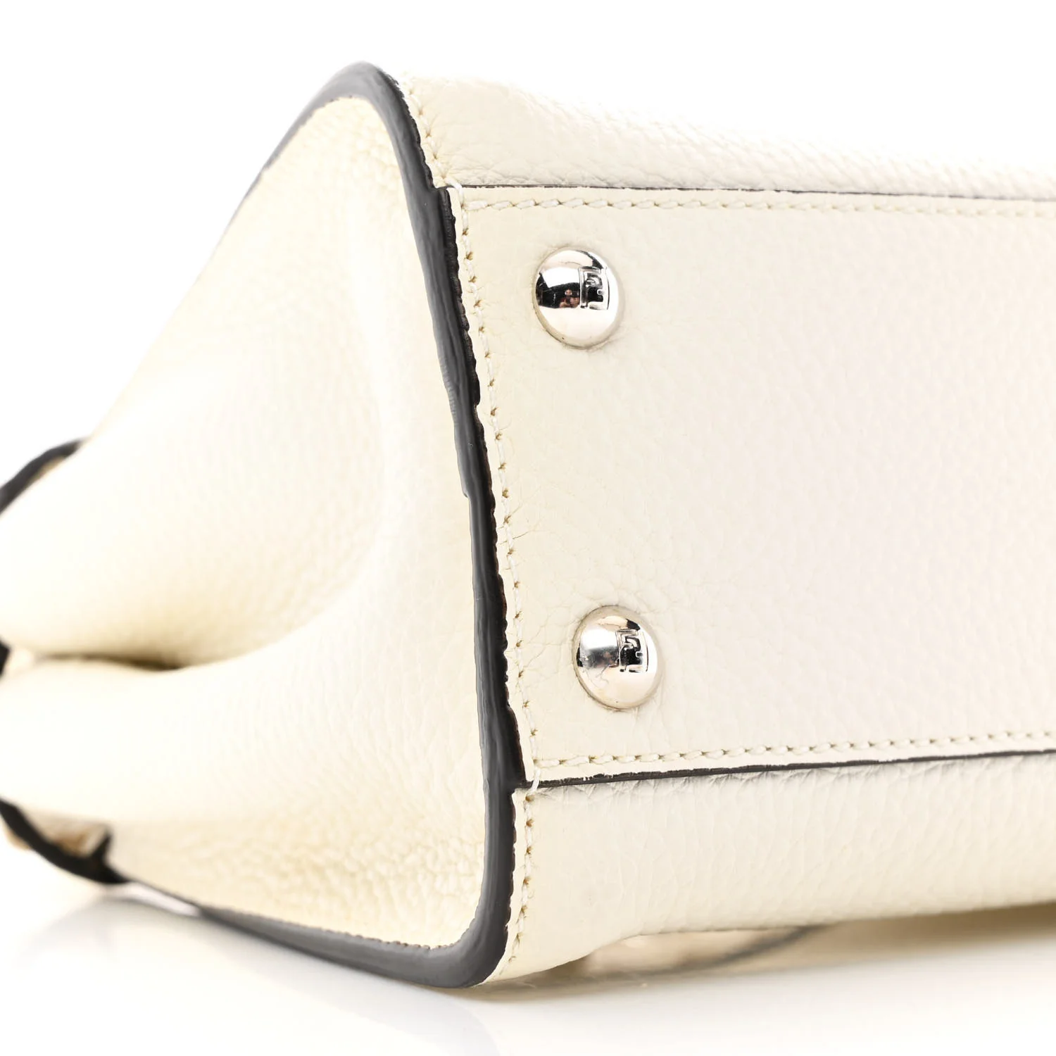 Cuoio Romano Snakeskin Selleria Mini Peekaboo Iconic Satchel White Stone