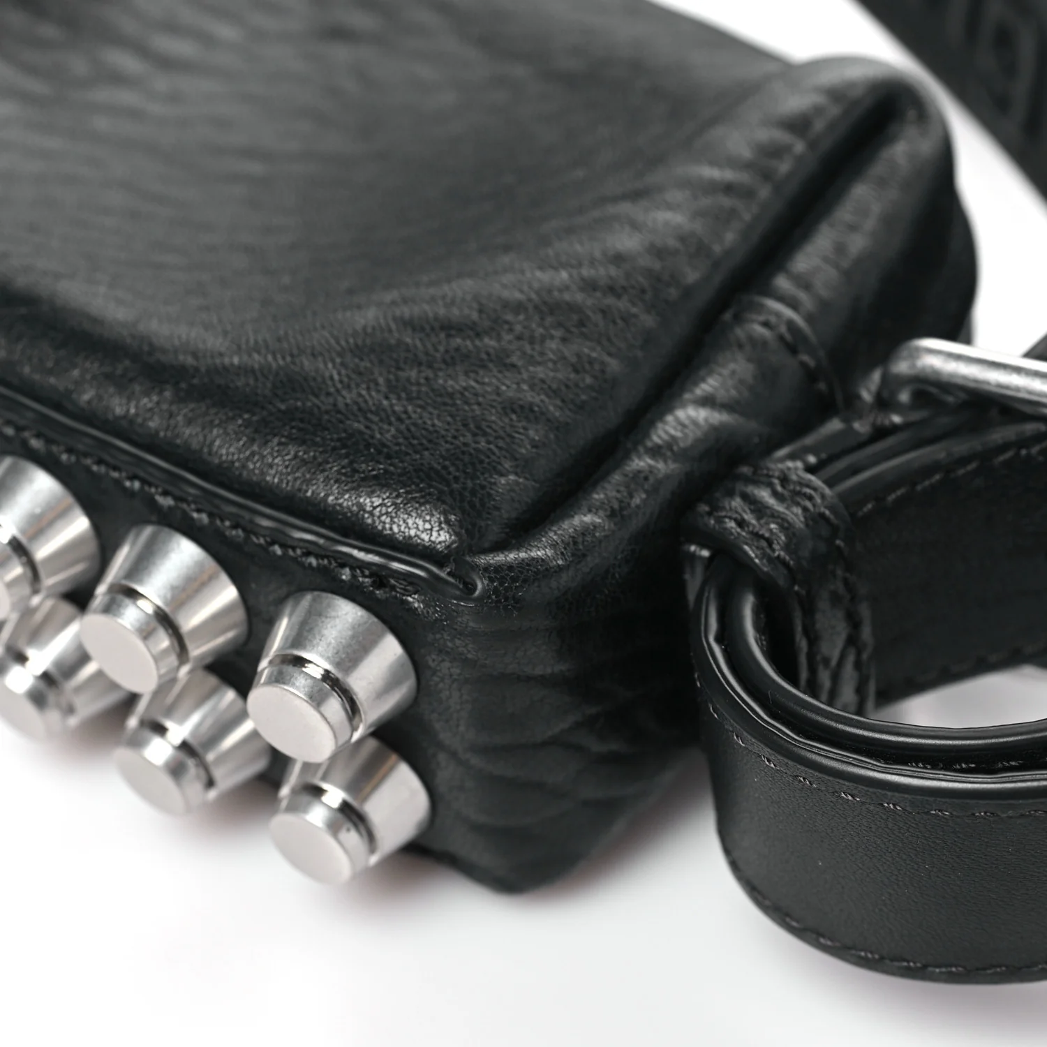Primal Lambskin Mini Ricco Shoulder Bag Black