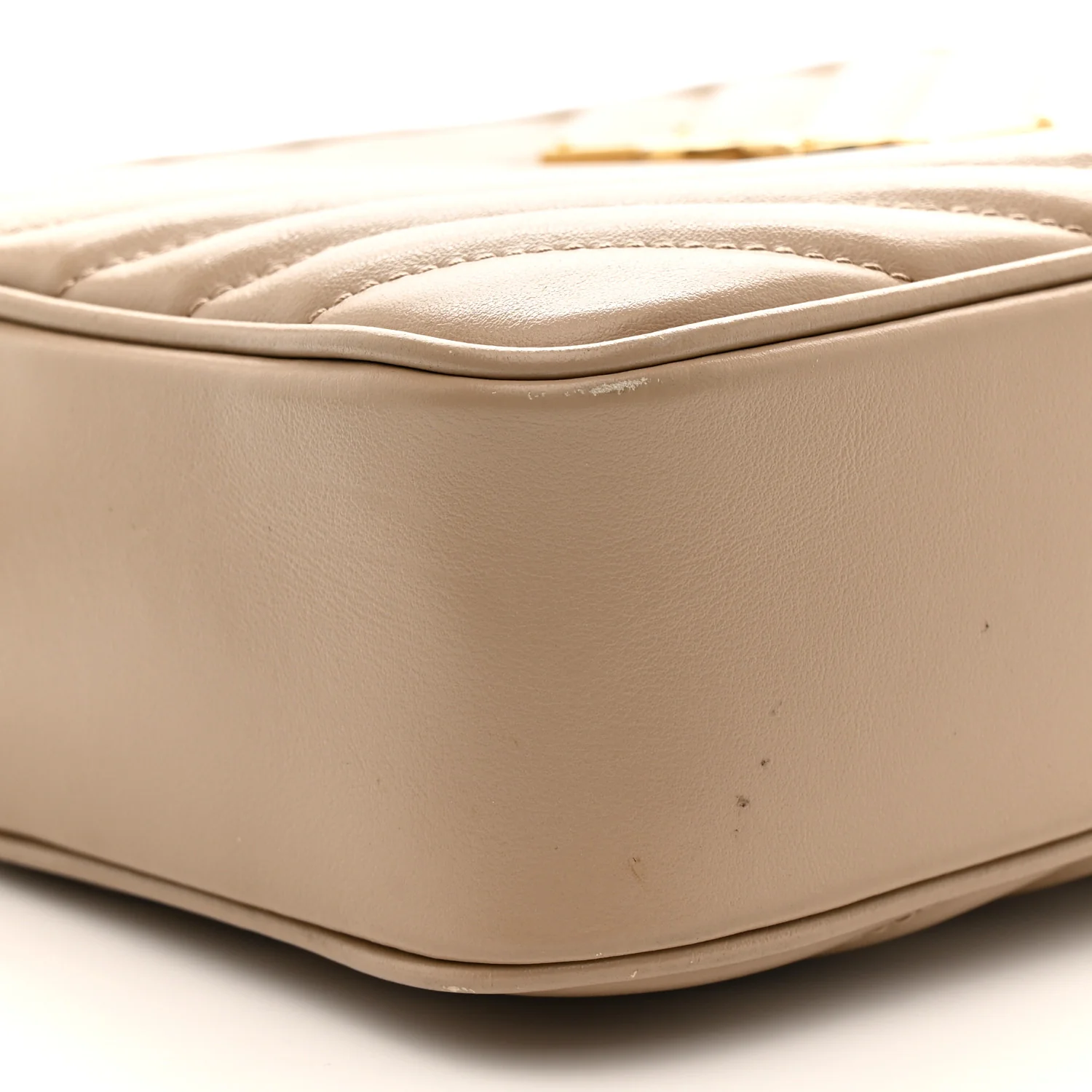 Calfskin Matelasse Monogram Lou Camera Bag Dark Beige