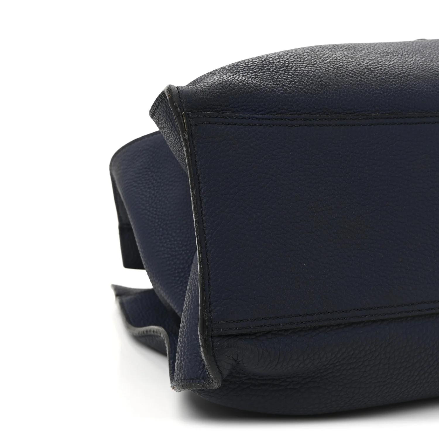 Soft Calfskin Medium Jackie Top Handle Bag Classic Blue Marine