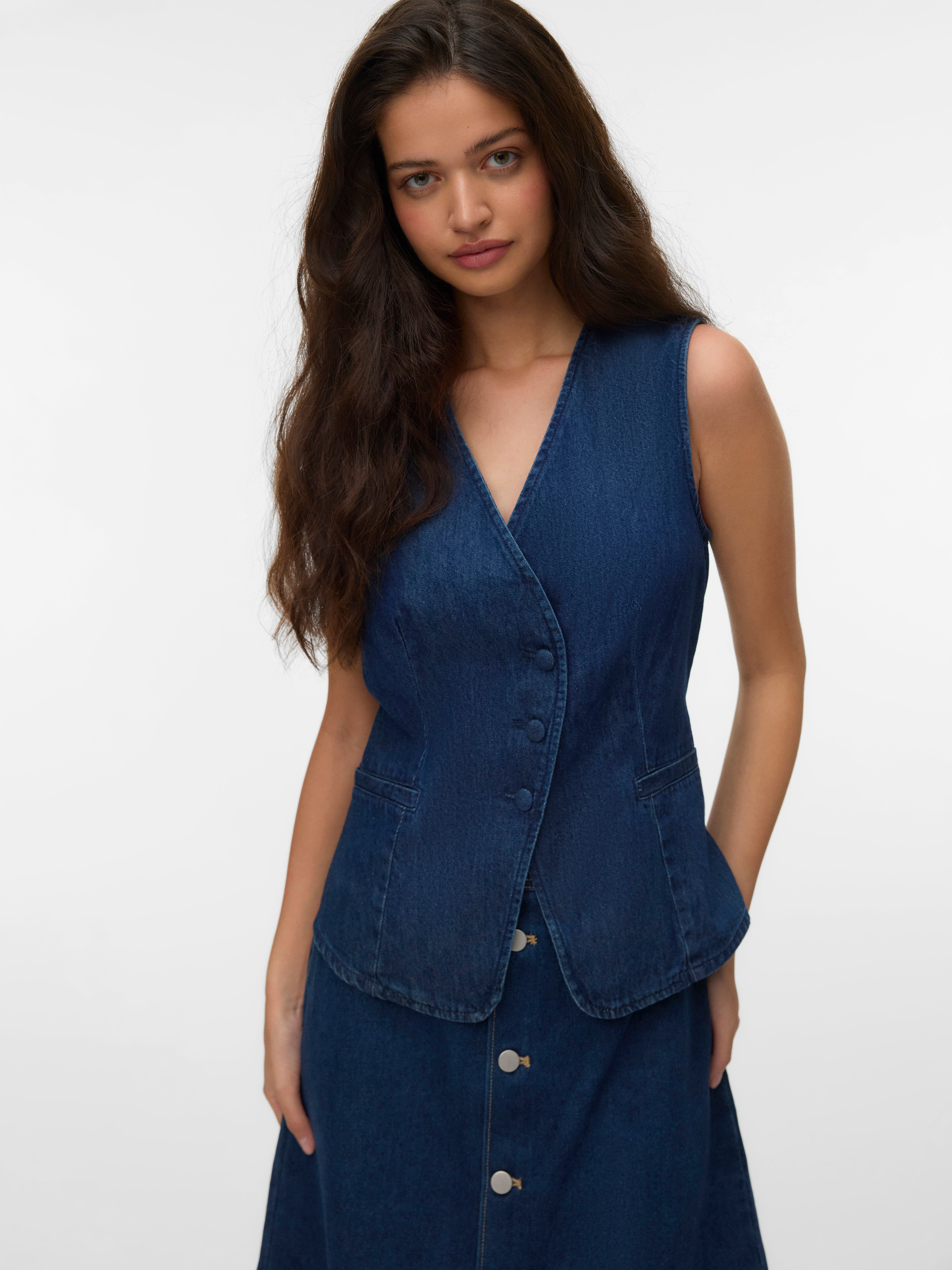 VERO MODA® VMVITA Denim Waistcoat