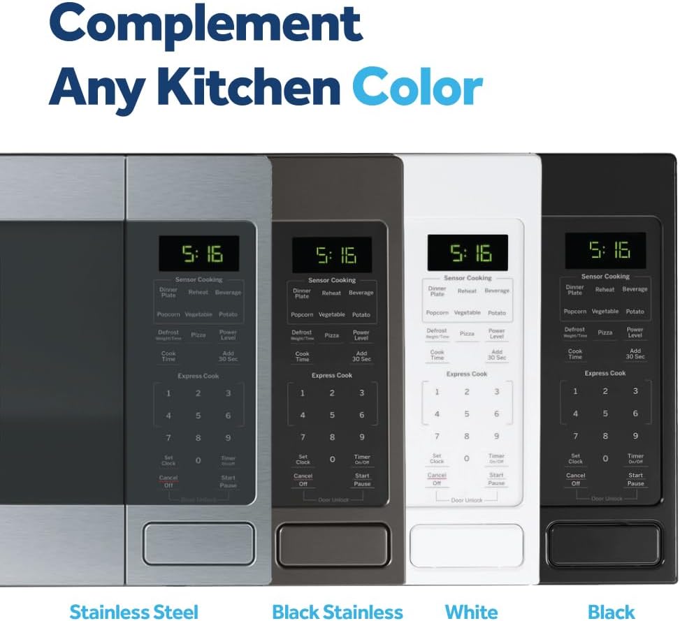 GE Countertop Microwave Oven, 1150 Watts, 1.6 CuFt., Stainless Steel