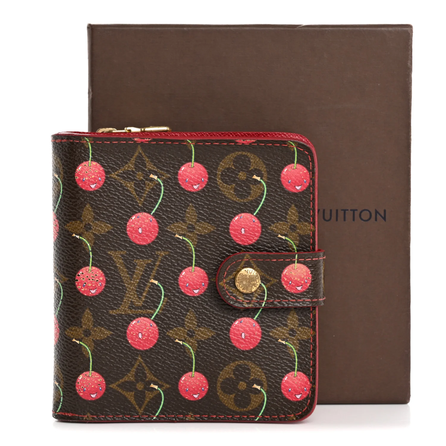Monogram Cerises Compact Zippe Wallet
