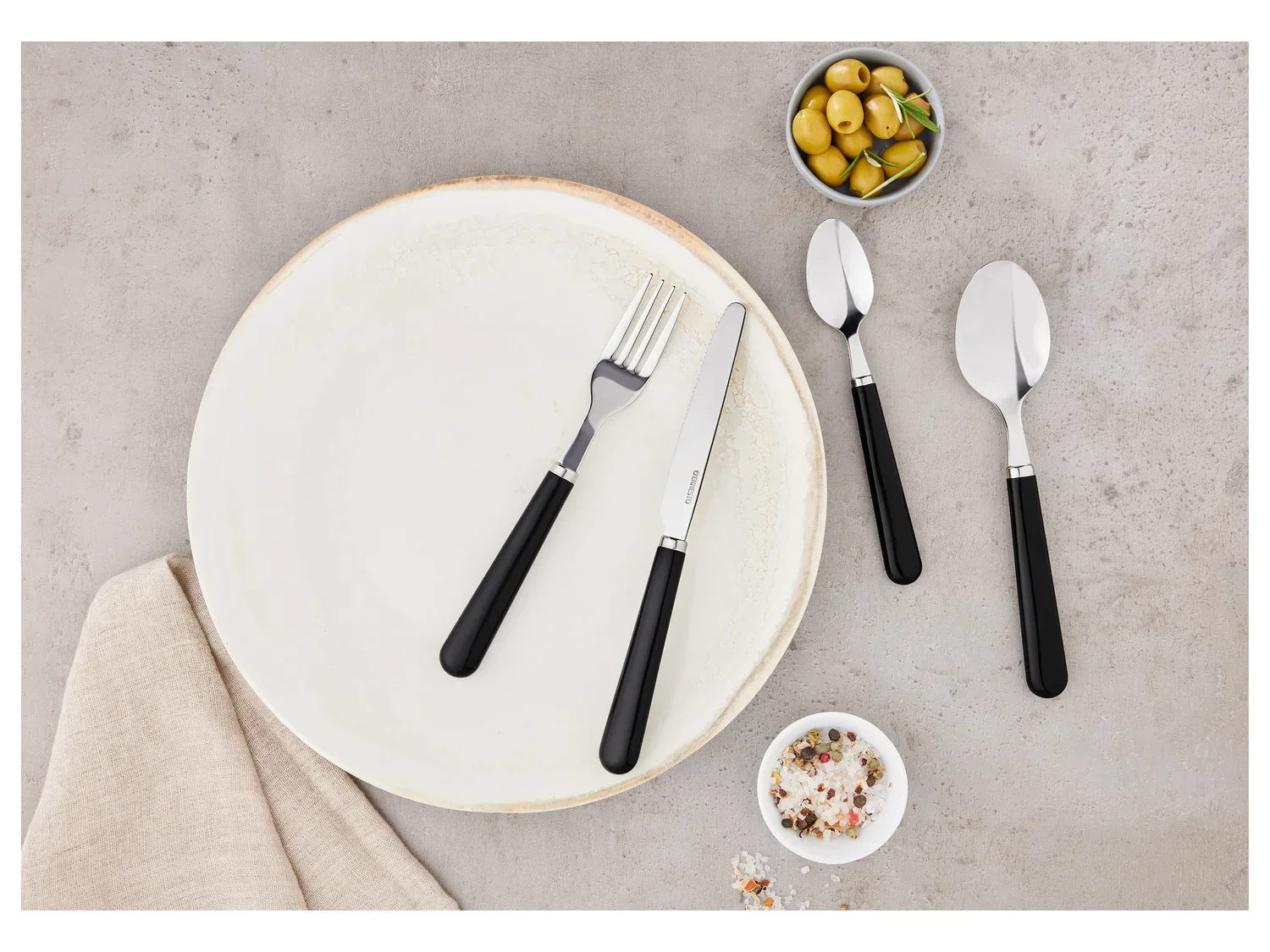 ERNESTO Set de couverts en acier inoxydable, 24 pices