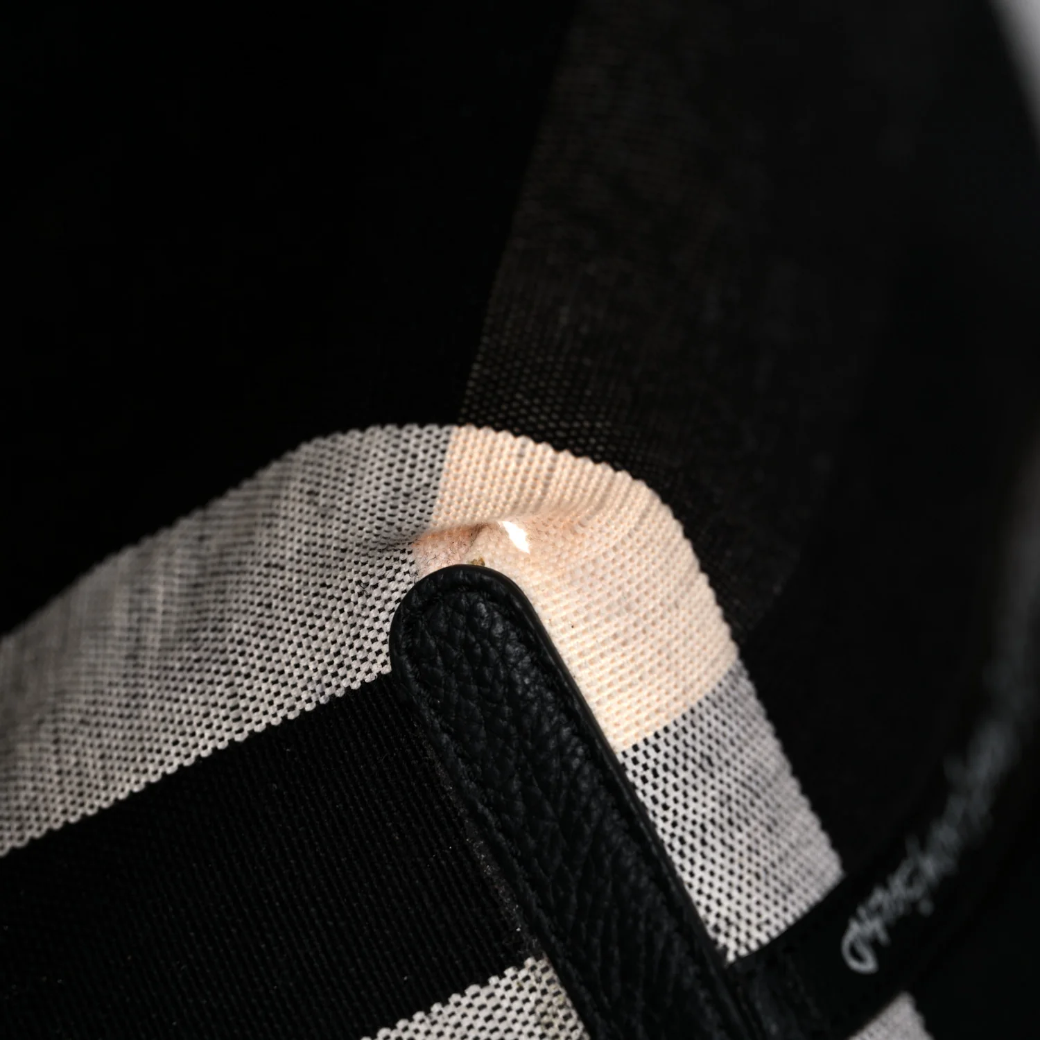 Coated Canvas Mega Check Medium Doodle Tote Black White