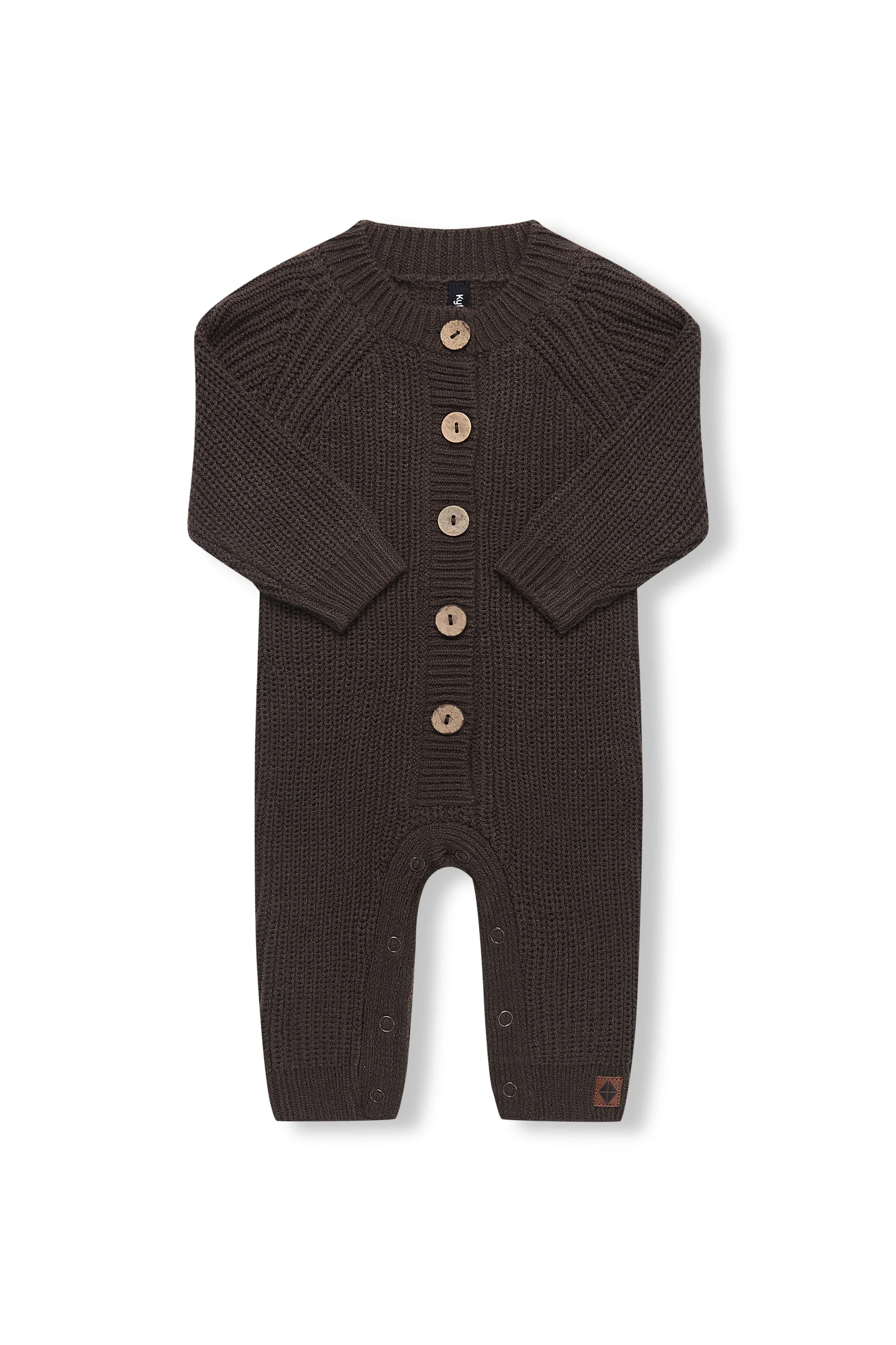 Chunky Knit Jumpsuit in Espresso