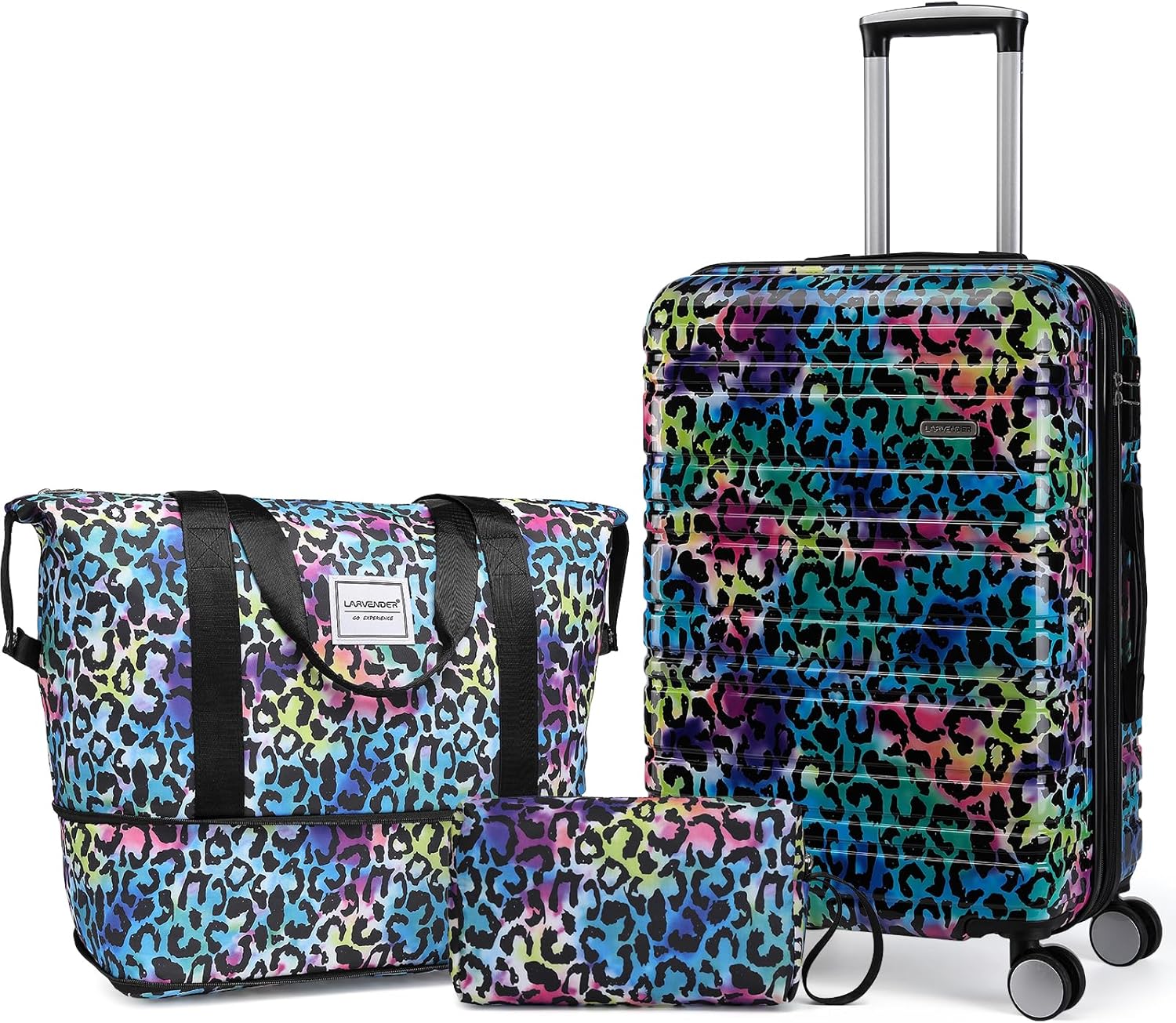 Ensemble de 6 valises, ensemble de valises rigides extensibles avec roulettes multidirectionnelles, ensemble de bagages à roulettes légers