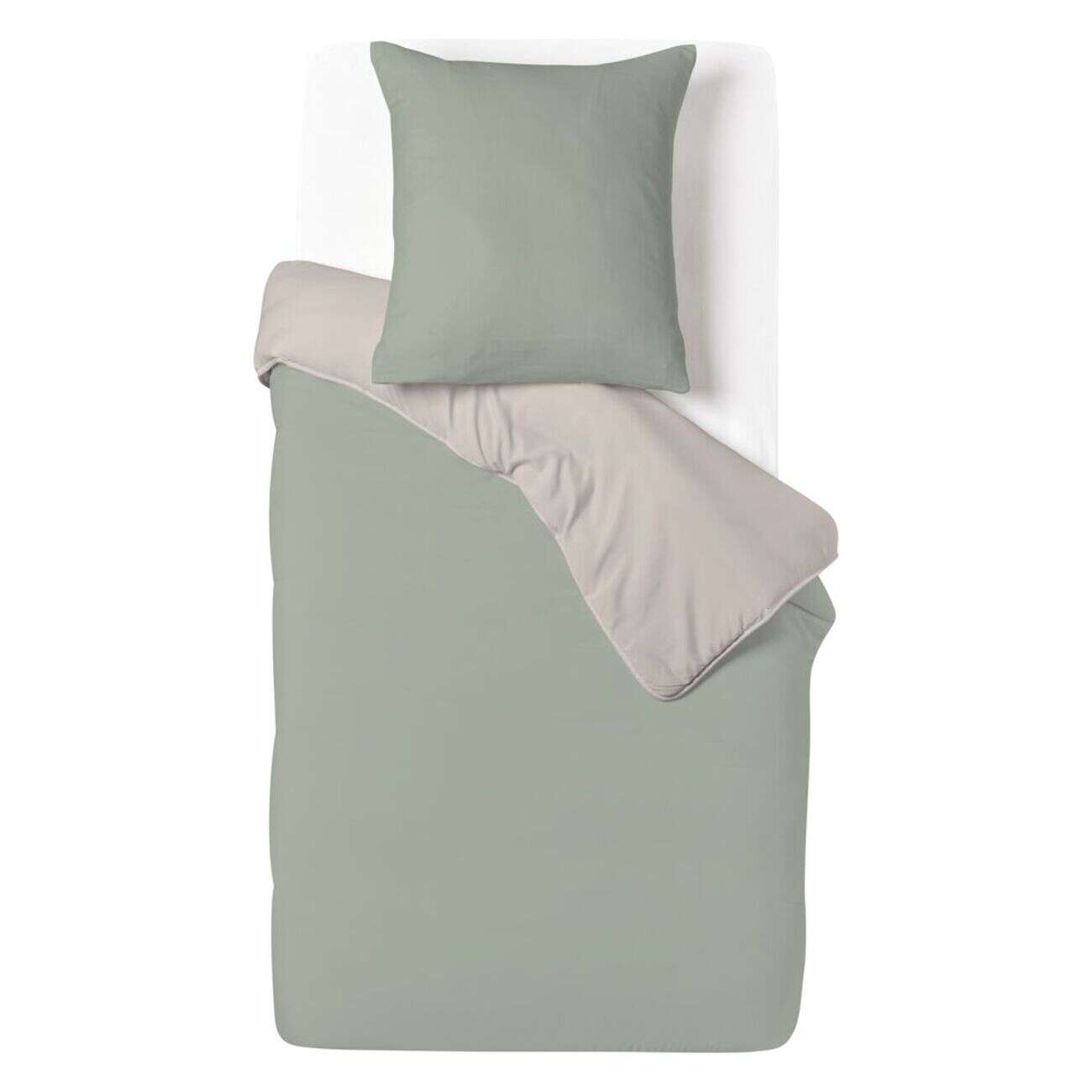 Parure de lit 1 personne 140x200cm uni à glissière 2 pièces (2 modèles)