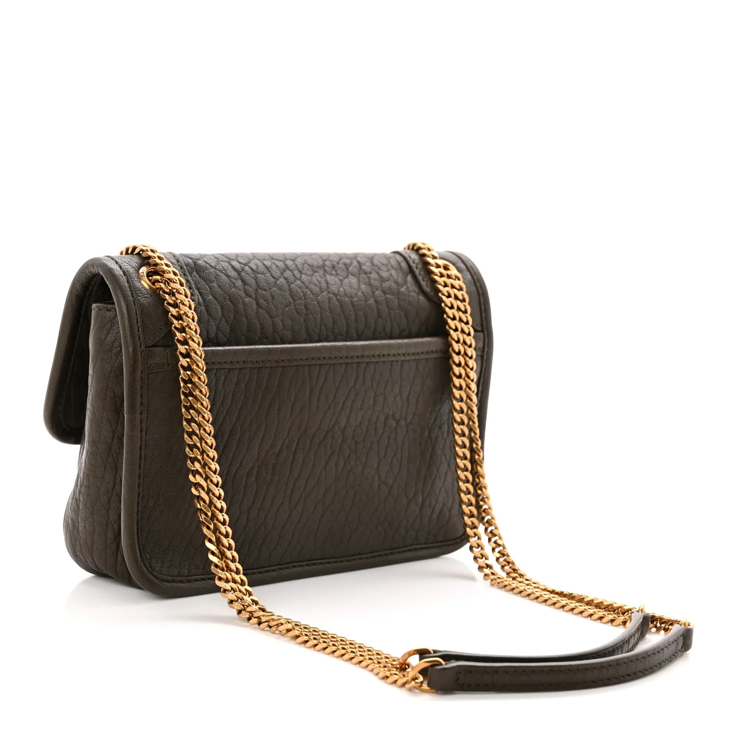 Grained Lambskin Monogram Mini Niki Chain Satchel Dark Cork