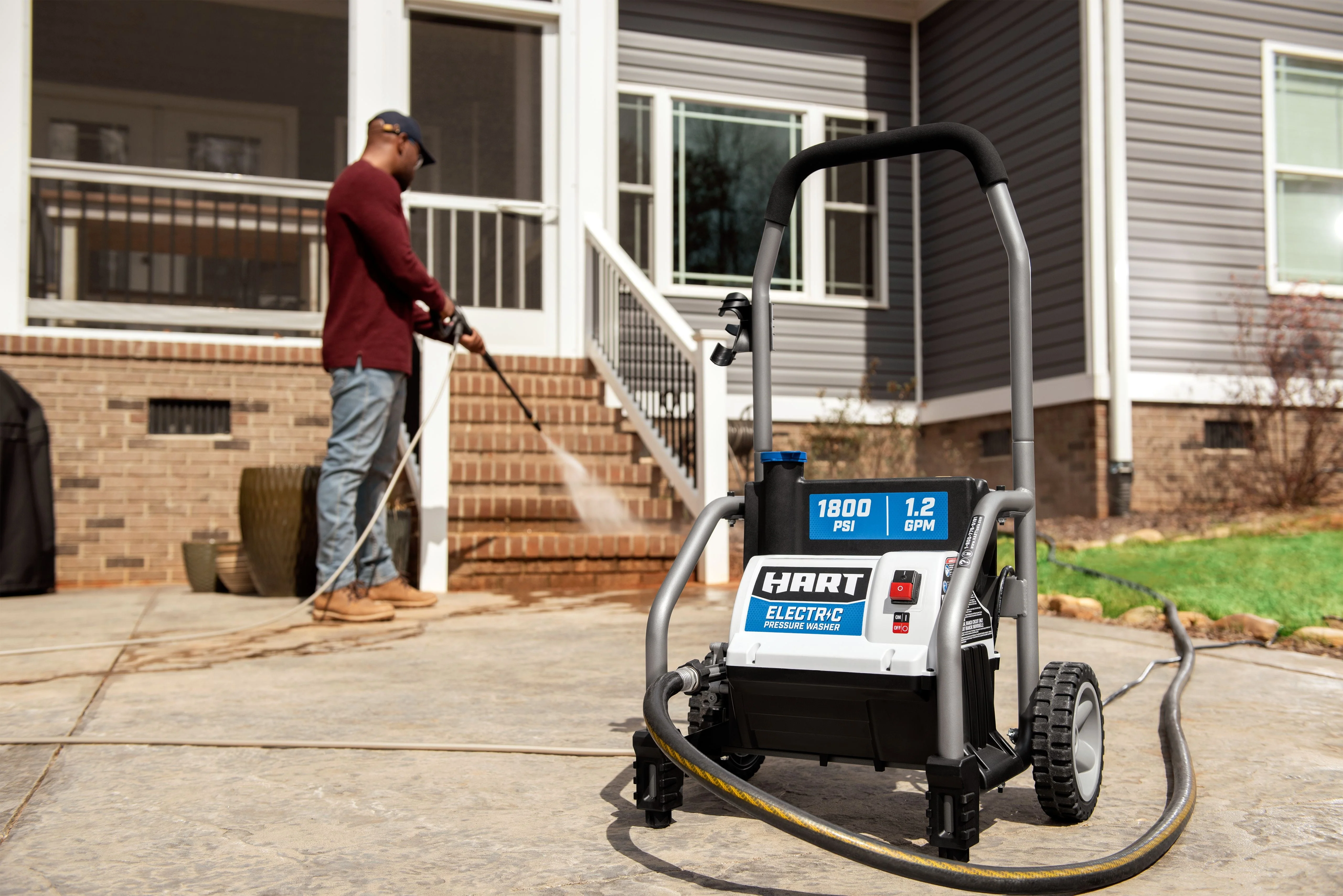 1800 PSI 1 2 GPM Electric Pressure Washer with Bonus 11" Surface Cleaner Image 8