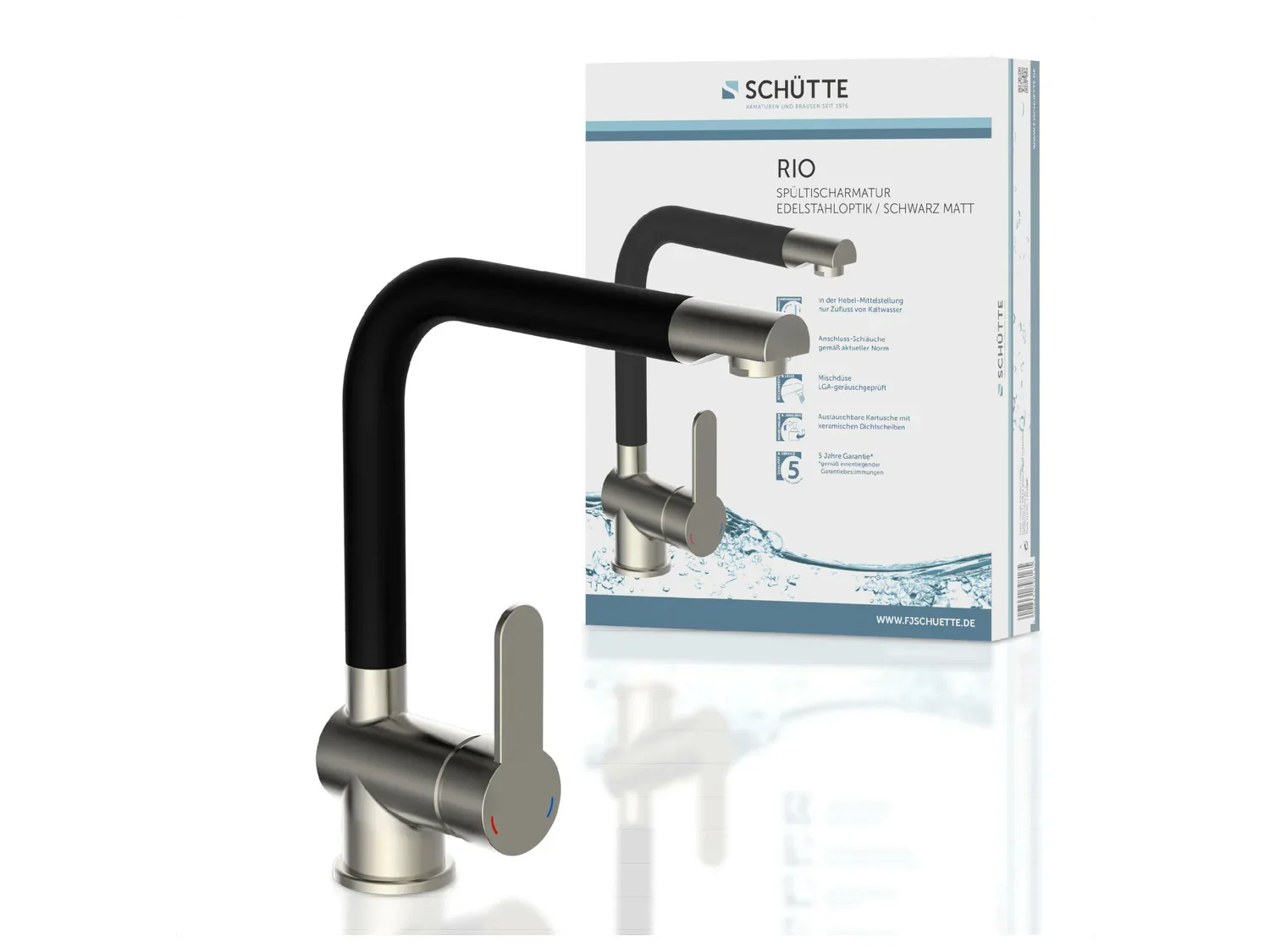 Schtte Mitigeur robinet de cuisine RIO, avec bec rtractable