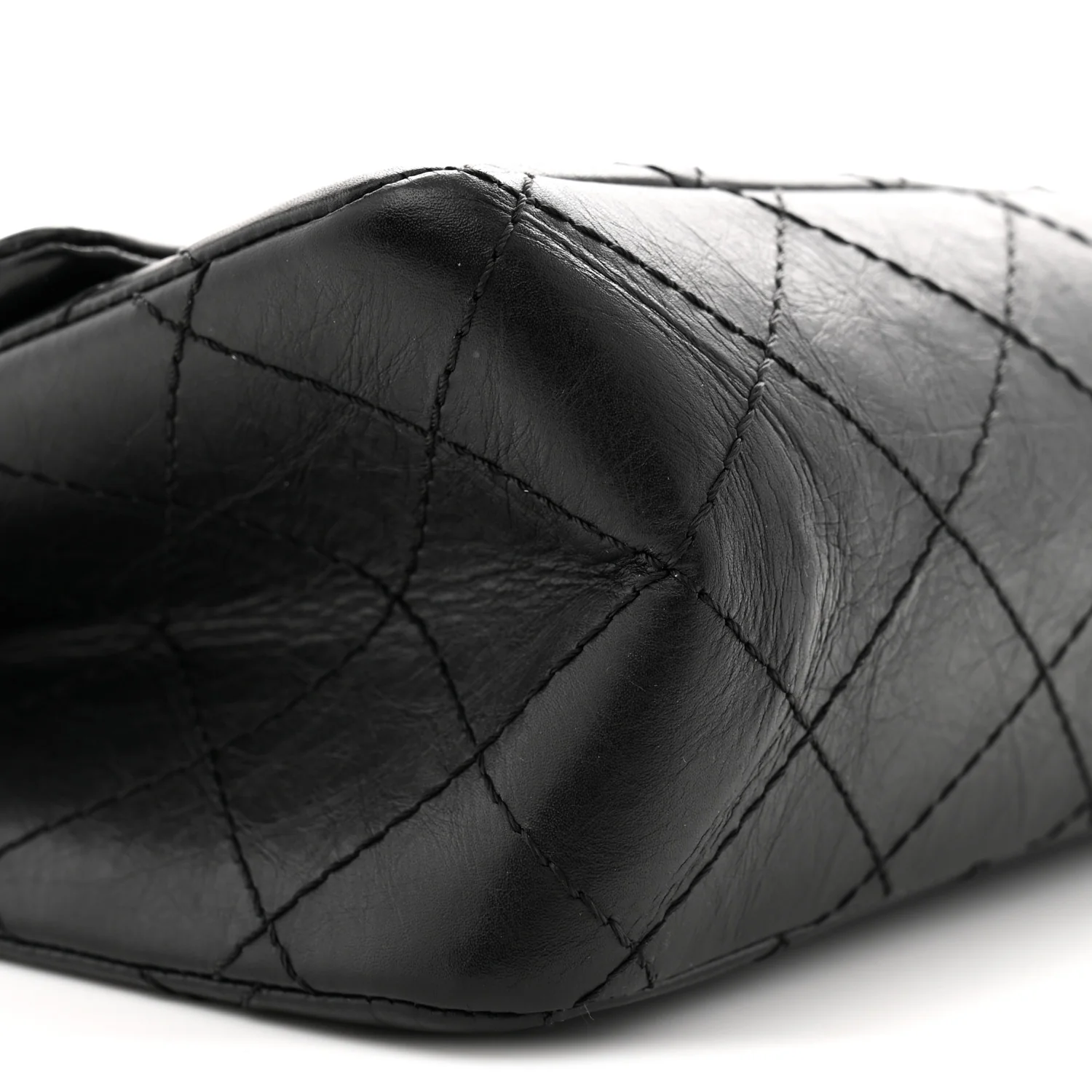 Aged Calfskin Quilted 2.55 Reissue 226 Flap Black