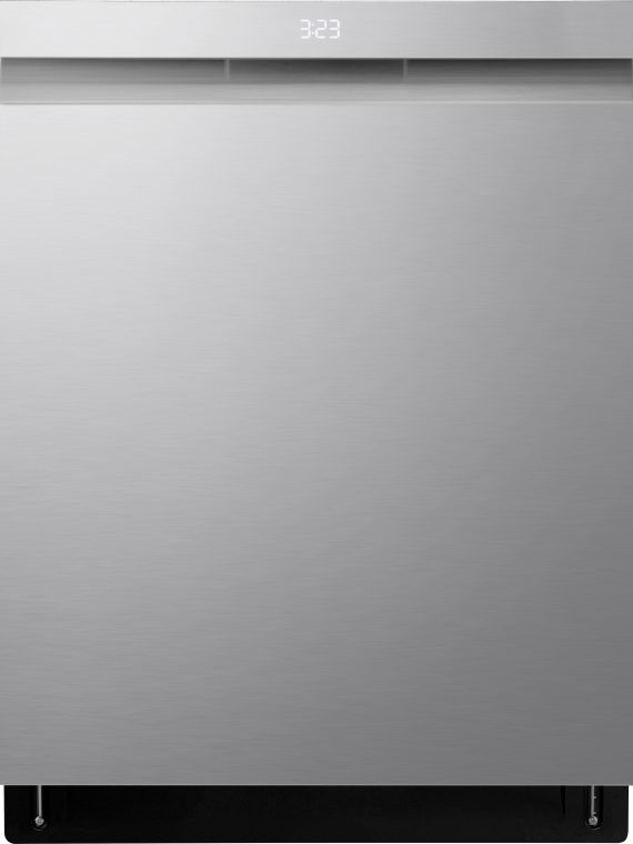 Lave-vaisselle encastrable intelligent 24″ à commandes supérieures avec cuve en acier inoxydable, 3e panier, QuadWash Pro et 42 dBA – Acier inoxydable