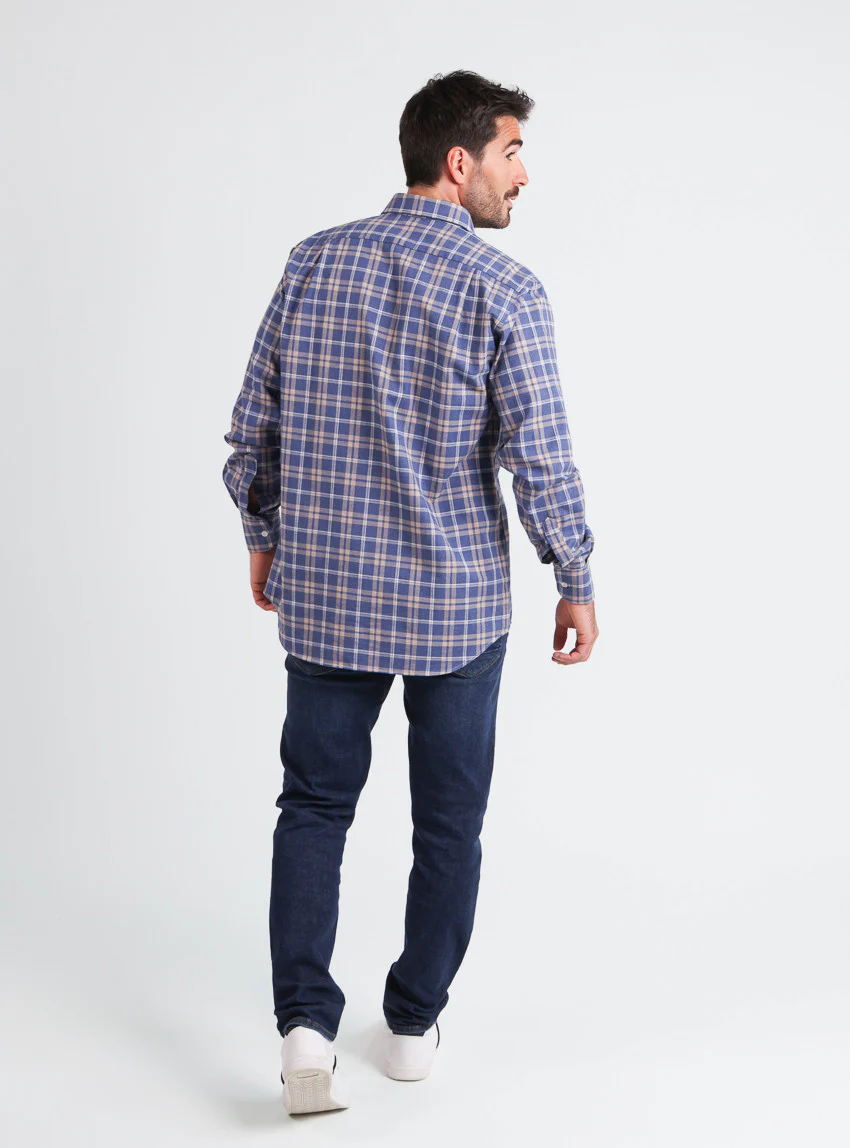 Chemise homme 100% coton Bleu Jean
