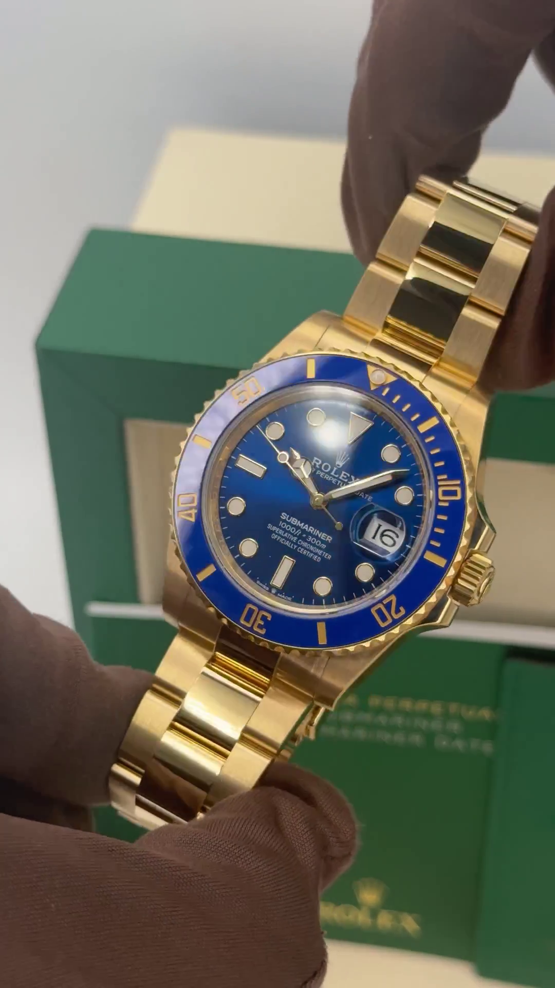 [Super Clone]Rolex Submariner 41mm 126618lb-0002 Blue Dial Yellow Gold Oyster Watch