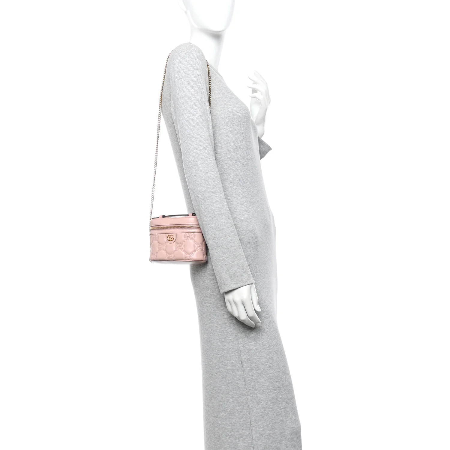 Calfskin GG Matelasse Mini Top Handle Bag Perfect Pink