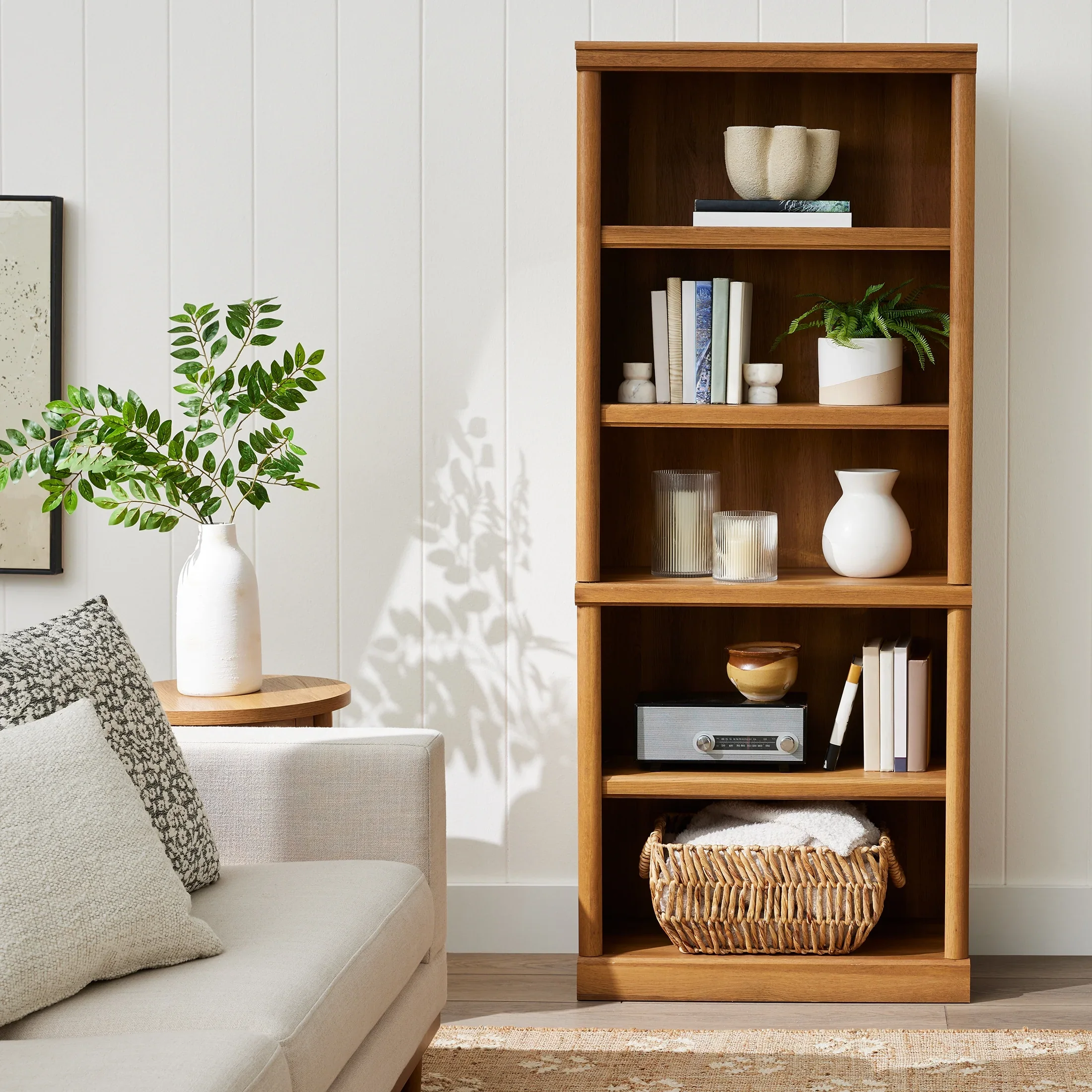 Better Homes & Gardens 71 Ashwood Road 5 Shelf Bookcase, Black Finish
