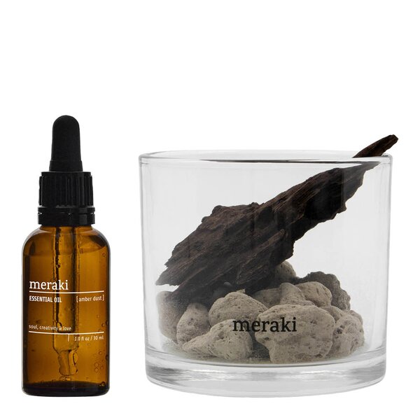 Lavastone & wood duftfrisker Amber dust svart 30 ml