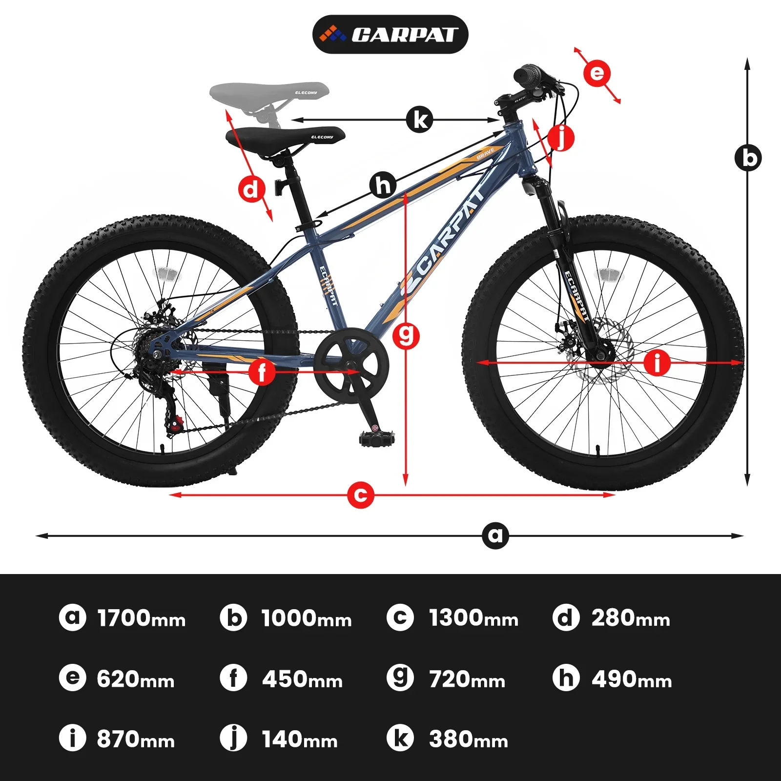 24-Inch Fat Tire Bike, Shimano 7-Speed Trail & Urban Mountain Bike with Disc Brakes – Gray