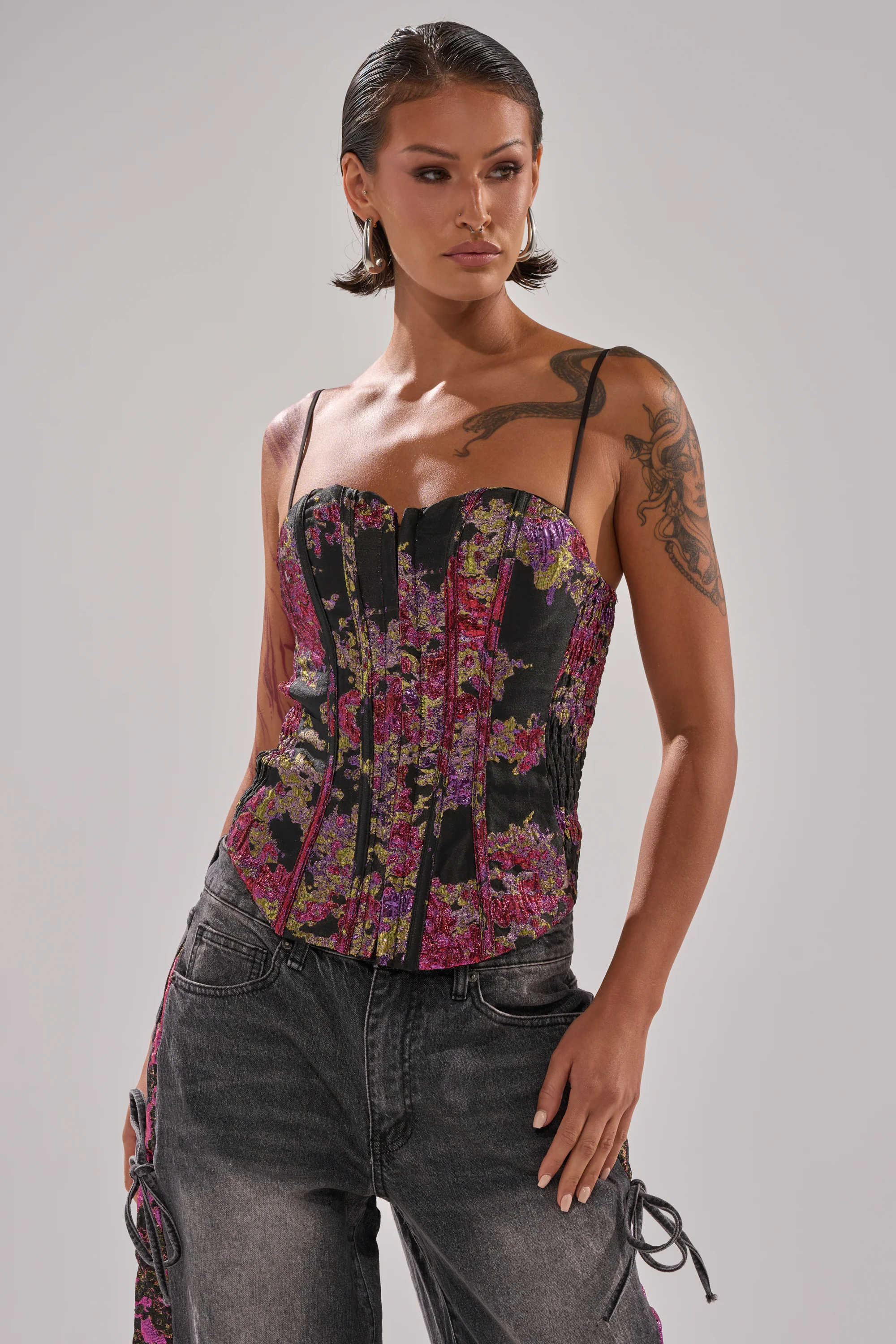 LETS PARTY BROCADE CORSET - Akira Store