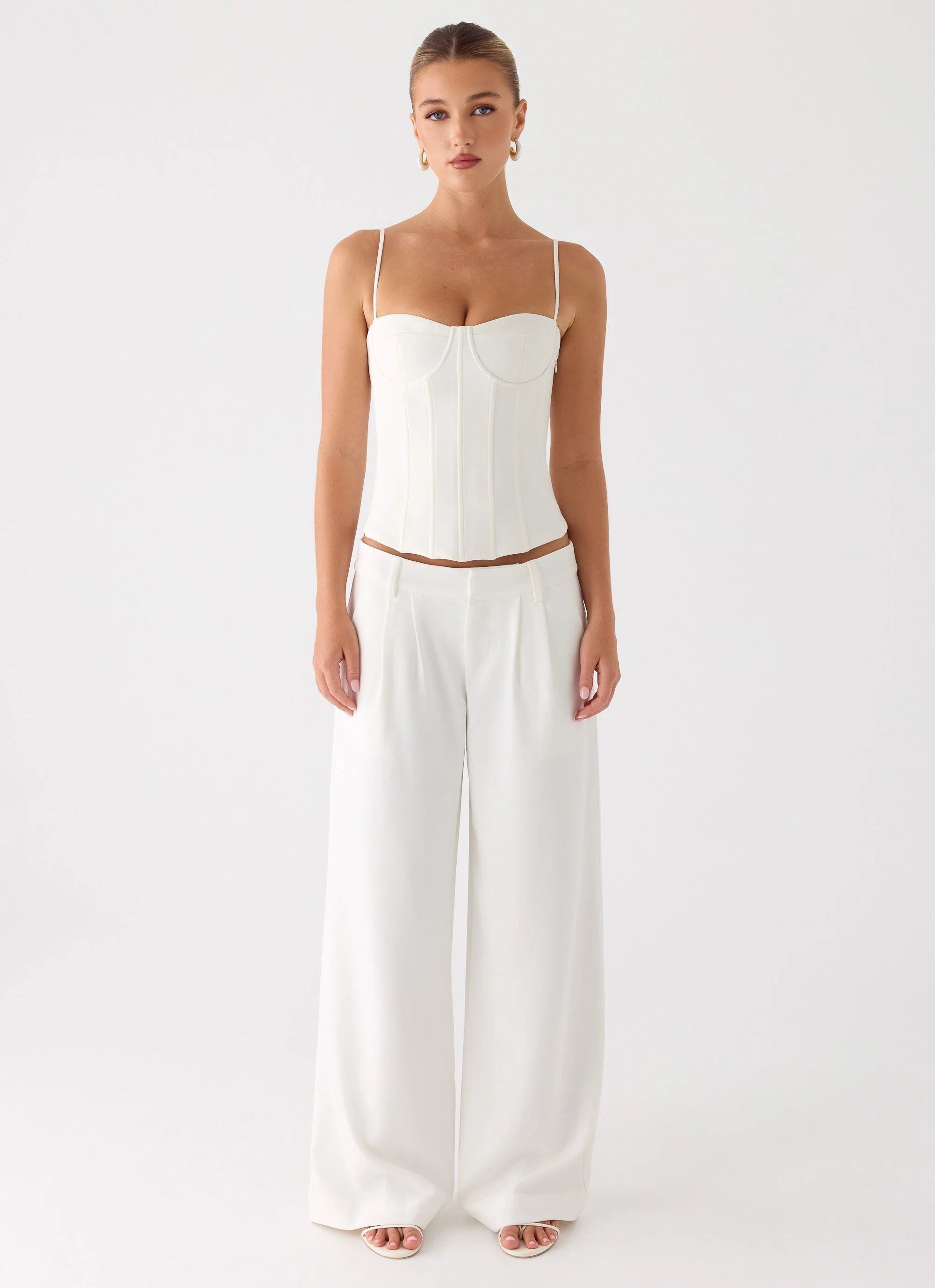 Samuel Low Rise Suiting Pants - White