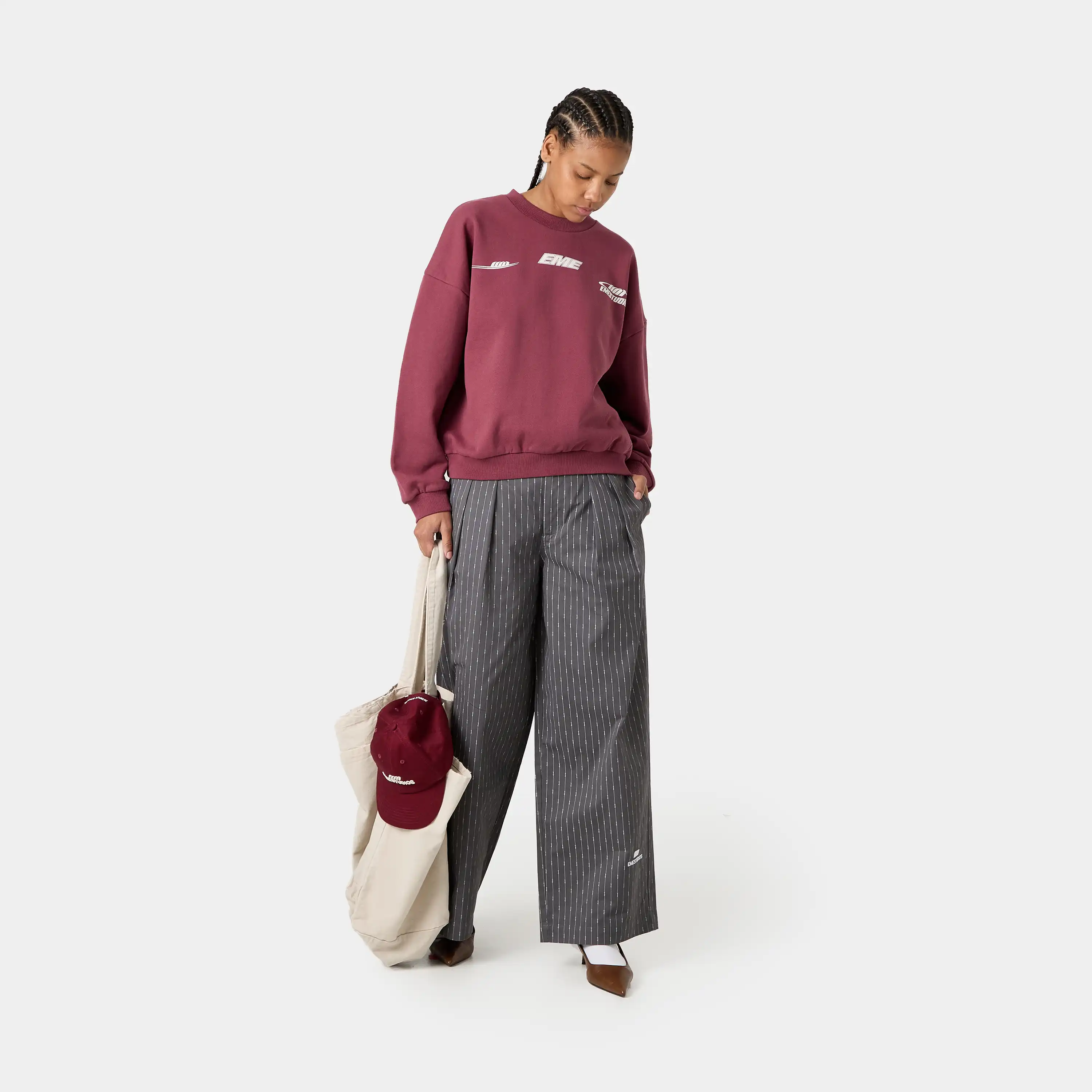 Zenit Burgundy Oversized Crewneck