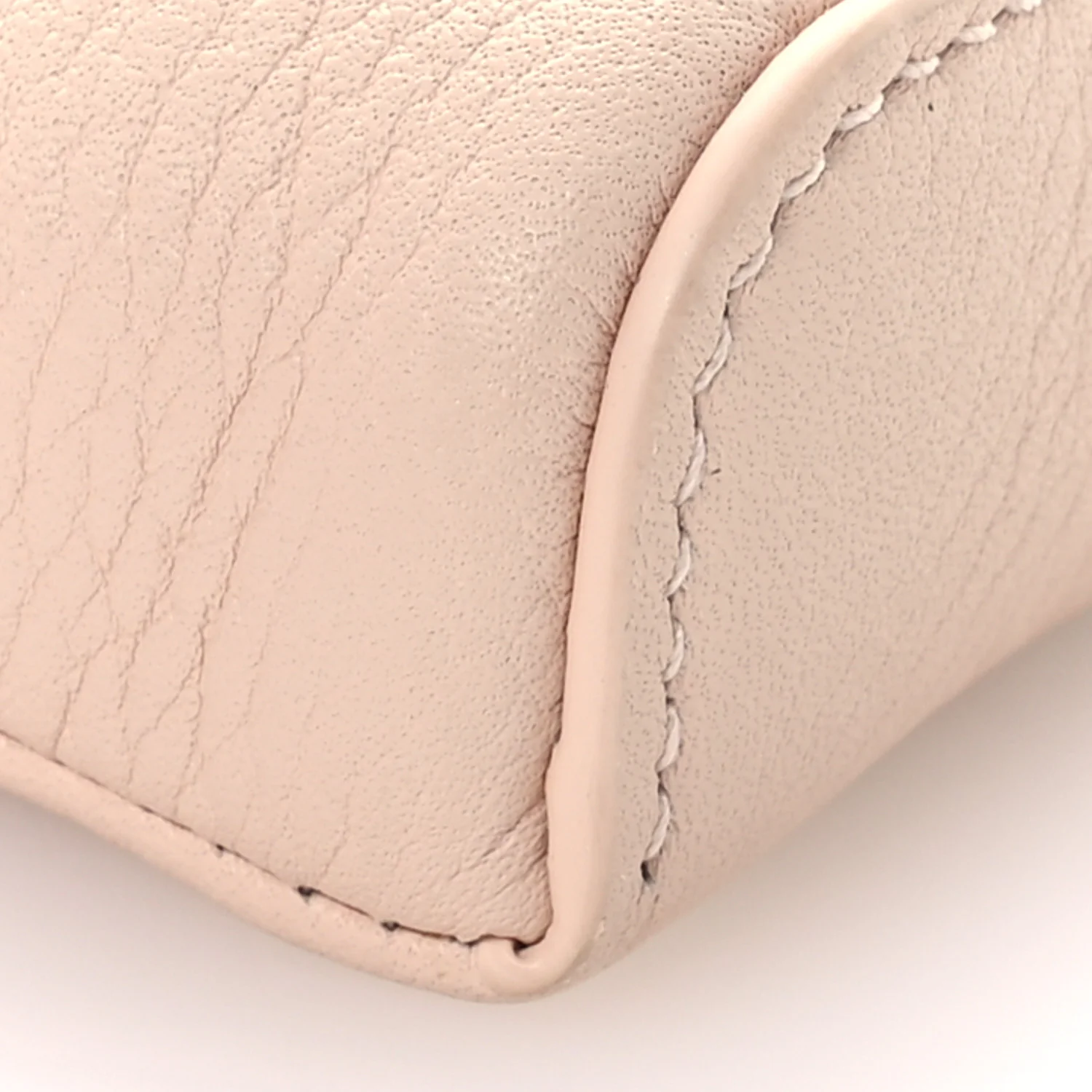 Grained Calfskin Extra Pocket Mini Pouch Creamed Honey