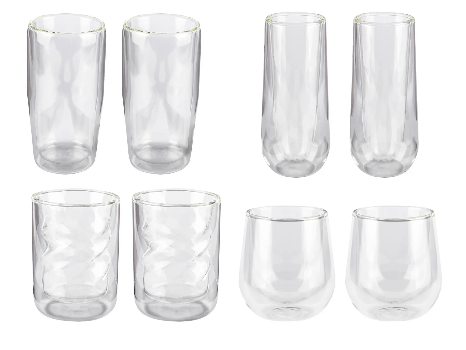 ERNESTO Lot de 2 verres  double paroi