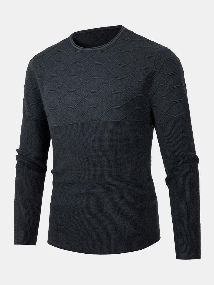 Pull en maille à col rond et coupe ajustée