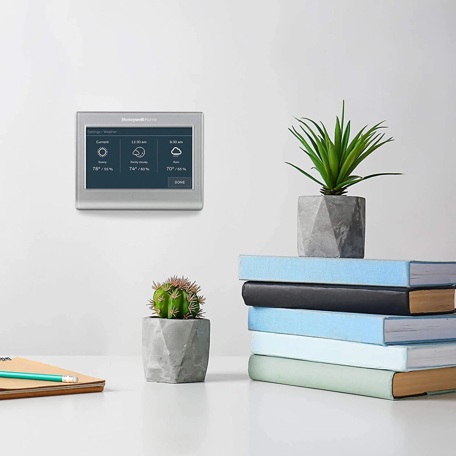 Home RTH9585WF1004 Wi-Fi Smart Color Thermostat, 7 Day(Gray) - Image 5