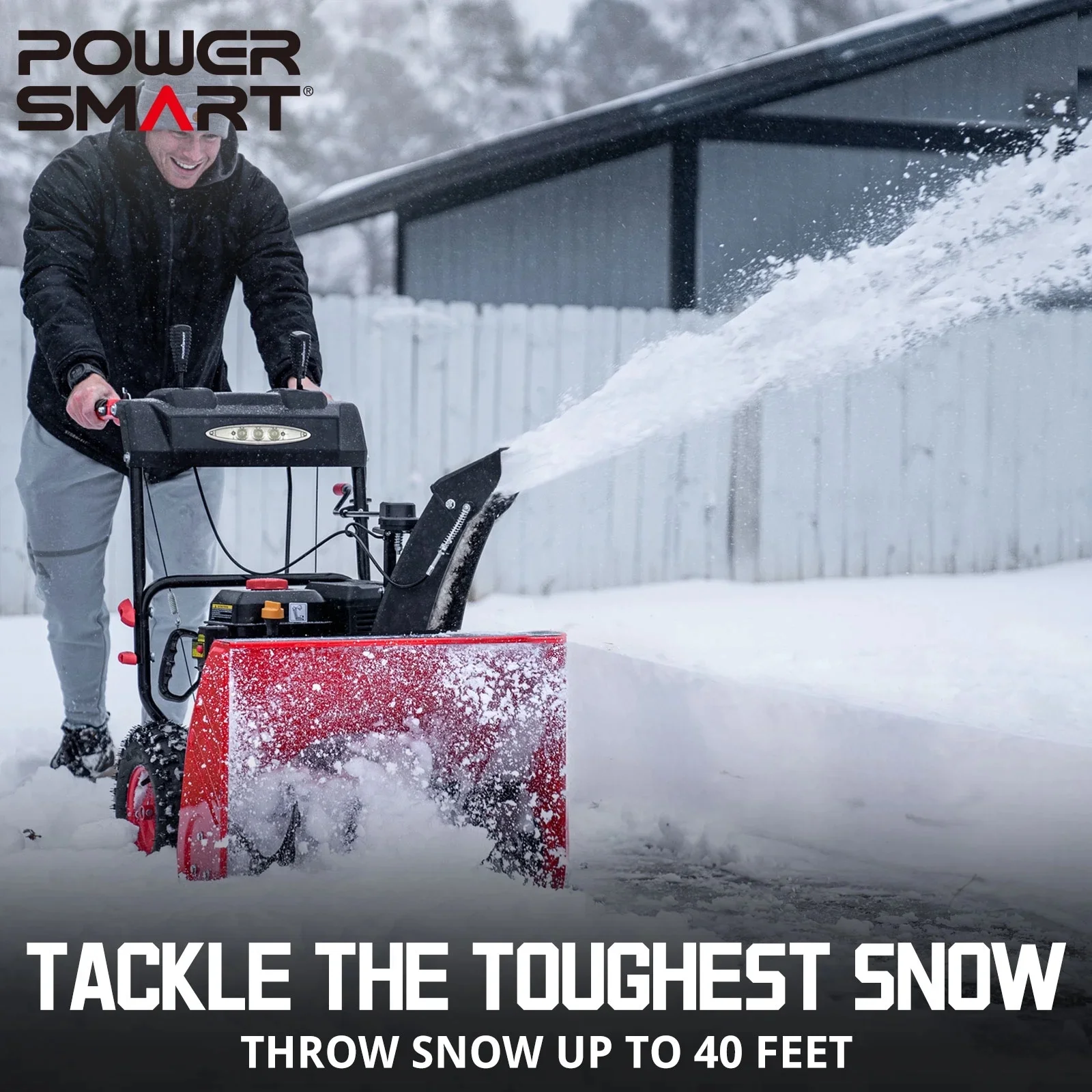 26" Gas Snow Blower, 120V, Self-Propelled Snow Thrower with Electric Start, Variable Speed - Image 3