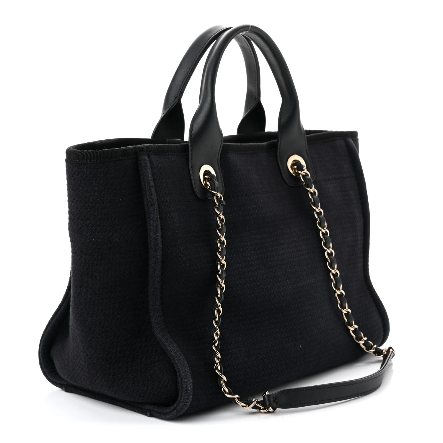 Mixed Fibers Small Deauville Tote Black