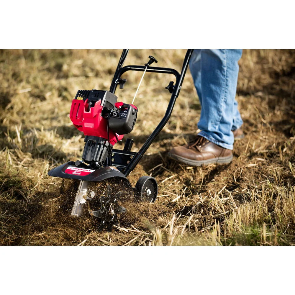 EC 2 Cycle Gas Power Walk Behind 9 Inch Garden Cultivator Tiller, Red(1) - Image 8