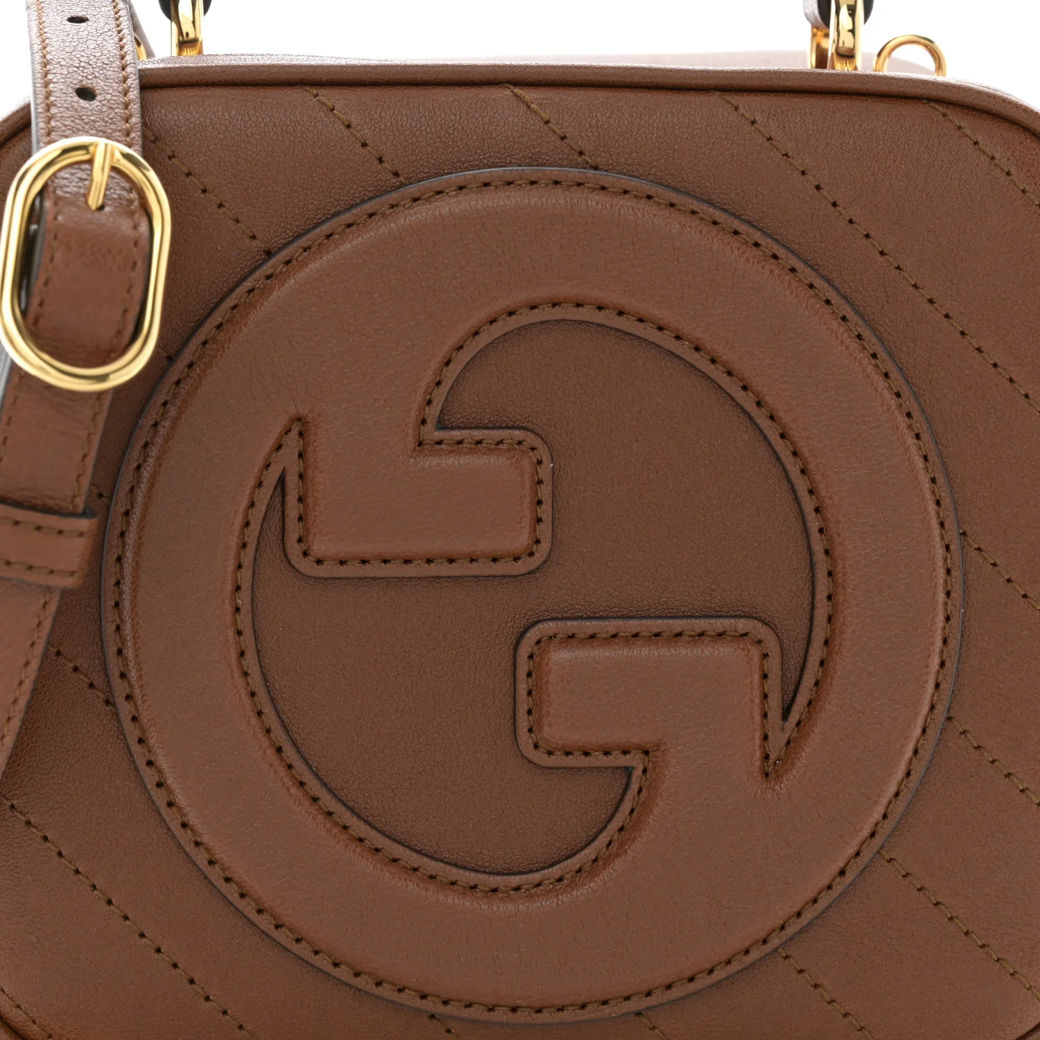Sakai Be Green Calfskin Diagonal Stitched Blondie Top Handle Bag Cuir