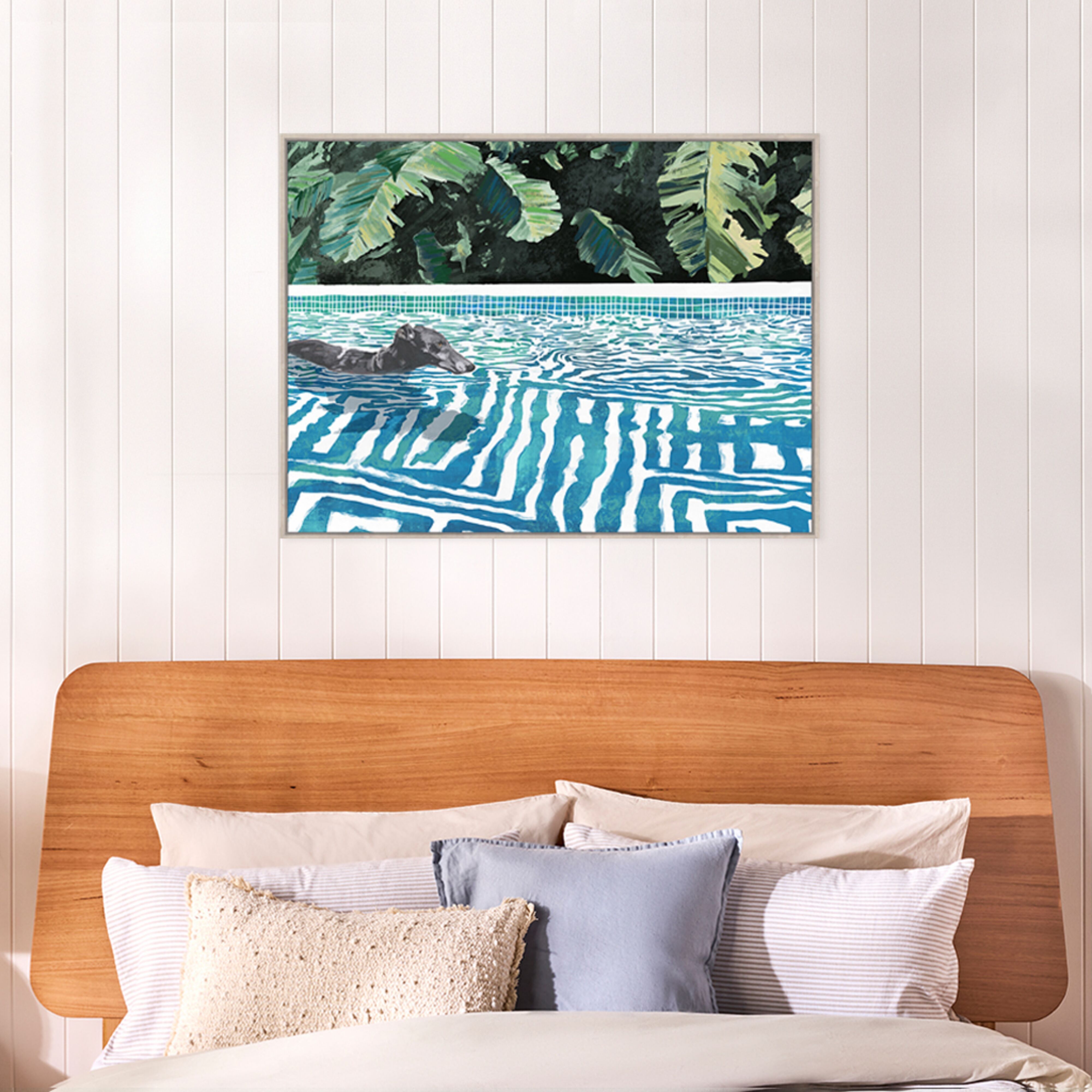 Cooling Off Framed Textured Print 120x90cm