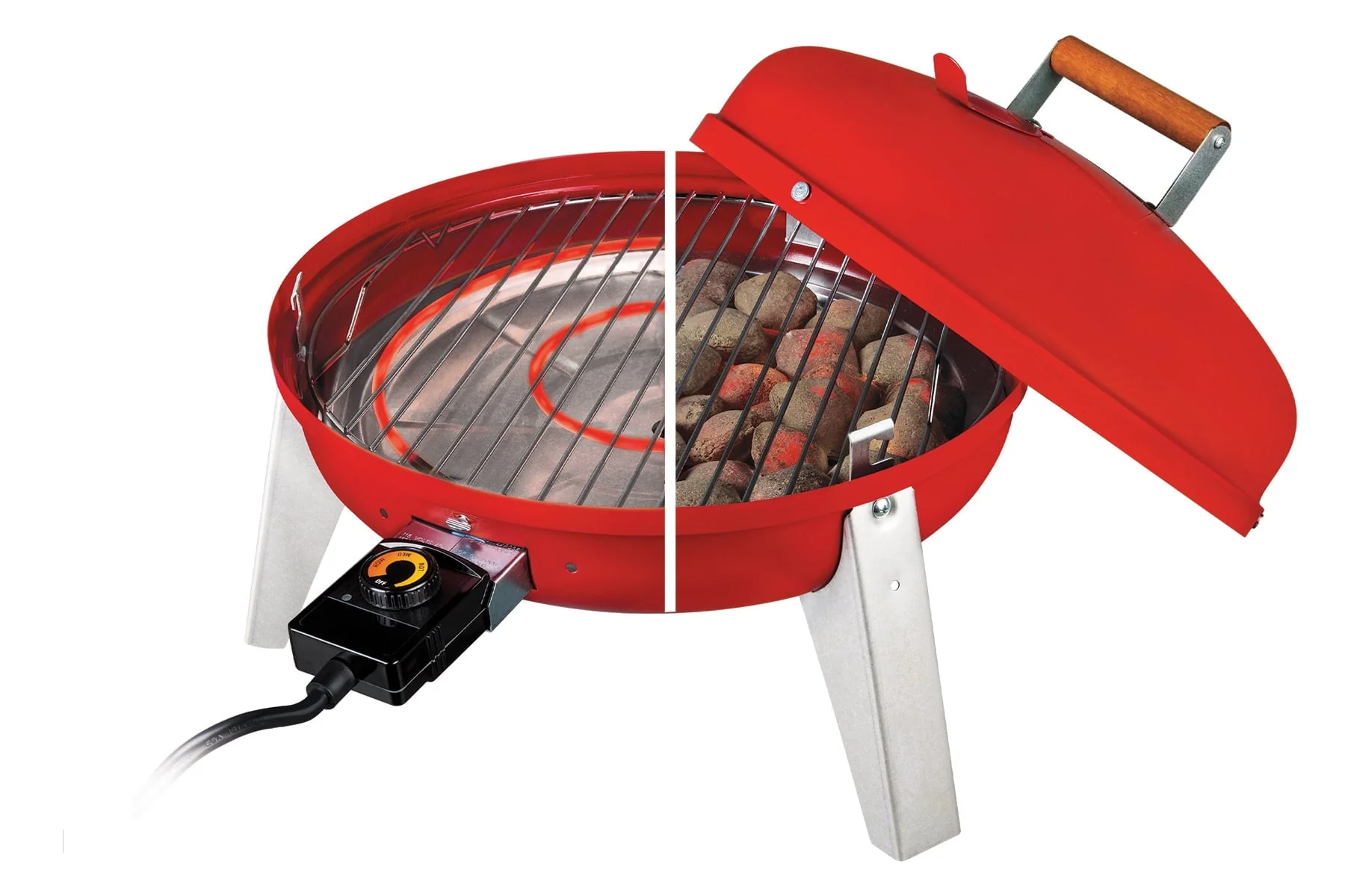 Americana 4 - in - 1 Electric and Charcoal Water Smoker