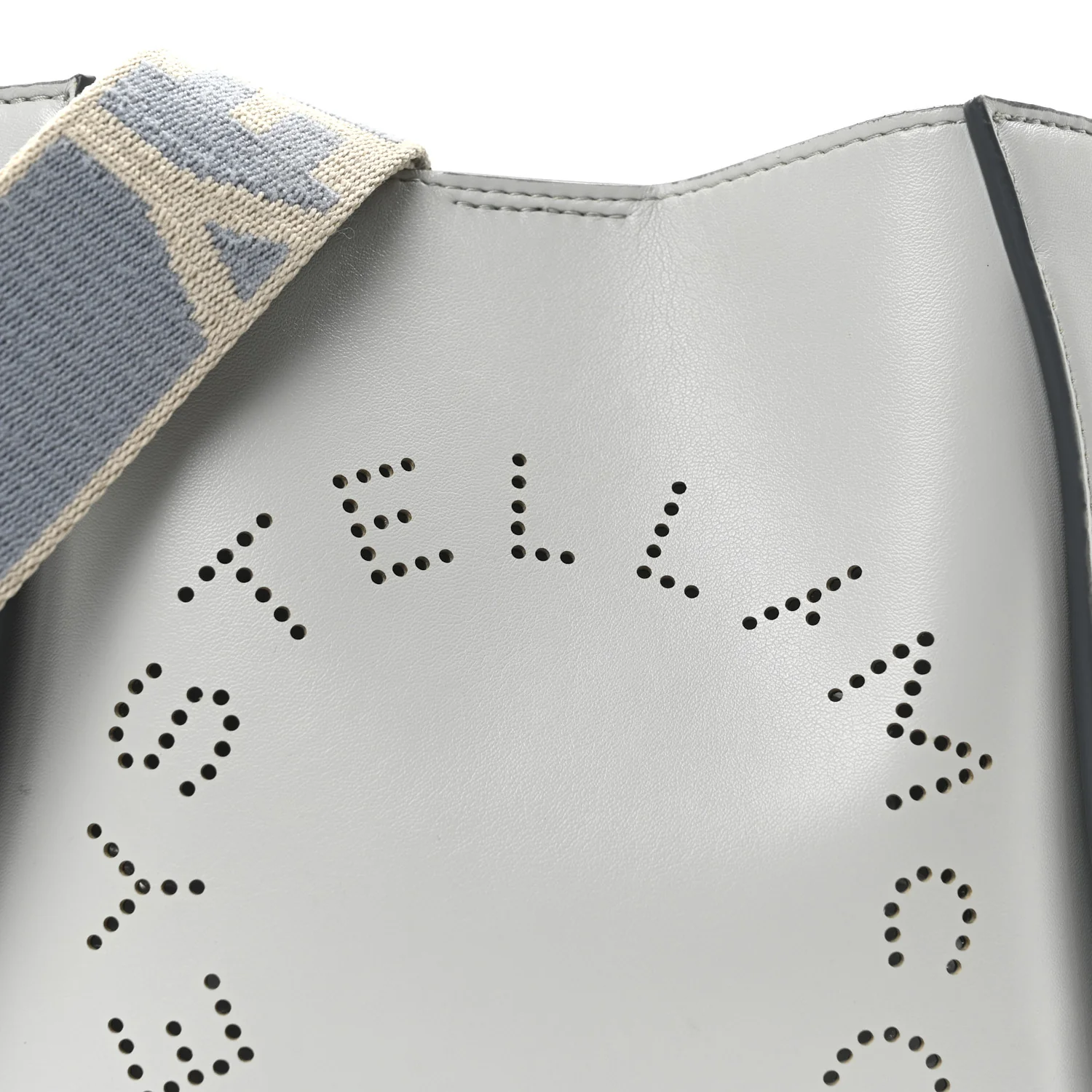 Eco Alter Nappa Perforated Logo Mini Crossbody Light Blue