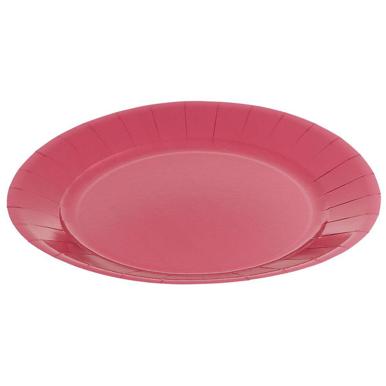 Lot de 10 assiettes en carton Ø23 cm rouge