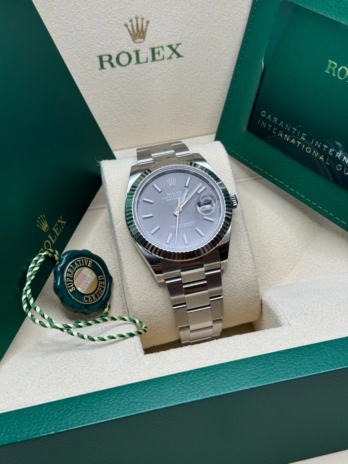 [Super Clone]RLX  Datejust 126334-0013 Slate Index Oyster 41mm Stainless Steel Mens Watch