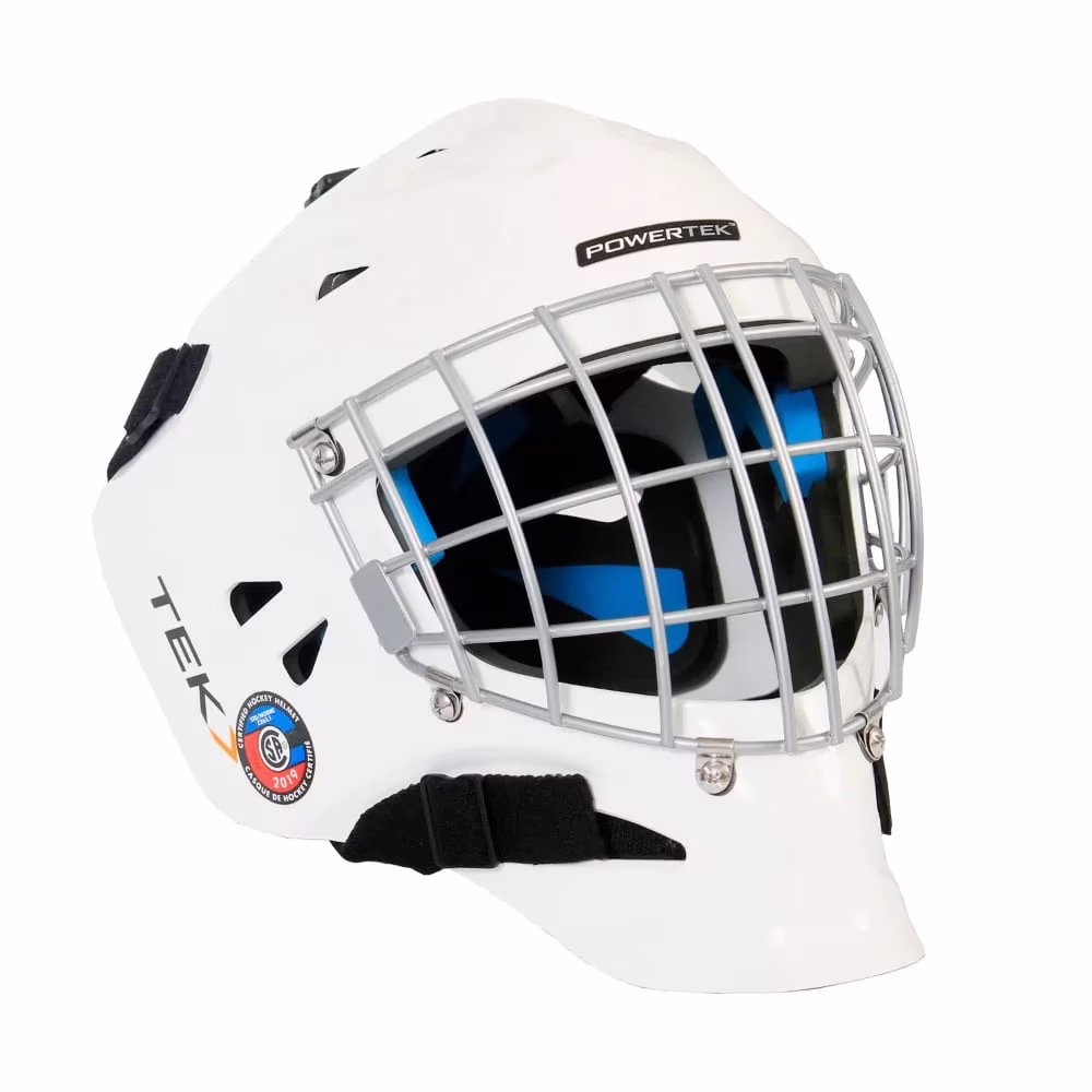 V3.0 Adult/Senior Ice Hockey Goalie Helmet with Cage Mask, CSA Approved(S/White)