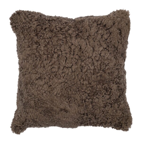 Pute new zealand saueskinn kort ull 40x40 cm chocolate