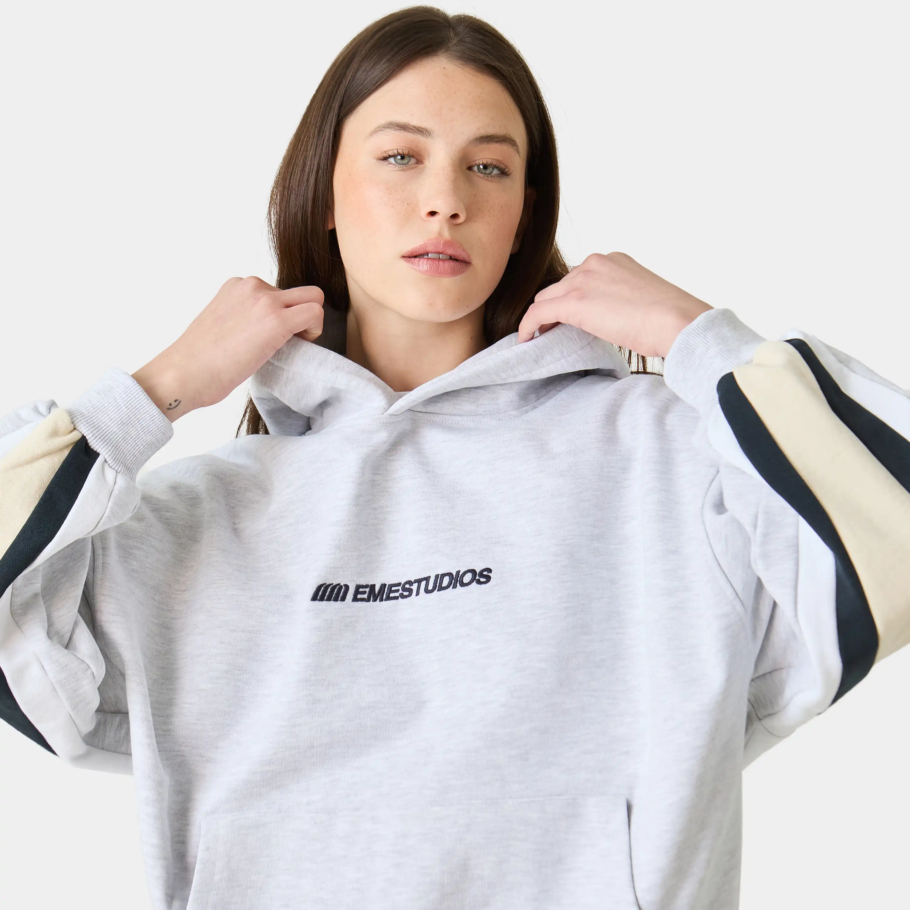 Vanguard Heather Grey Oversized Hoodie